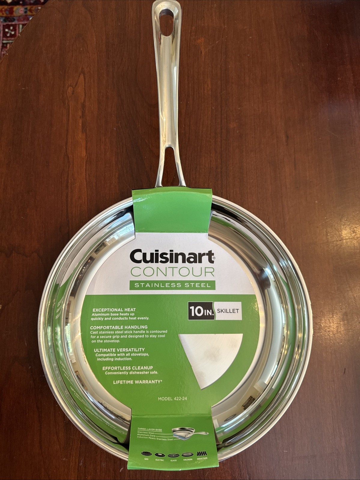 Cuisinart Contour 10” Stainless Steel Skillet with Helper Handle Model # 422-24
