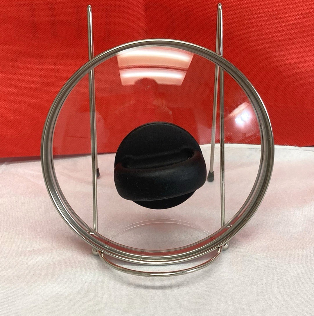 Replacement Glass Lid 5″ Inner Rim Small Sauce Pot Pan Cover Black Loop Knob