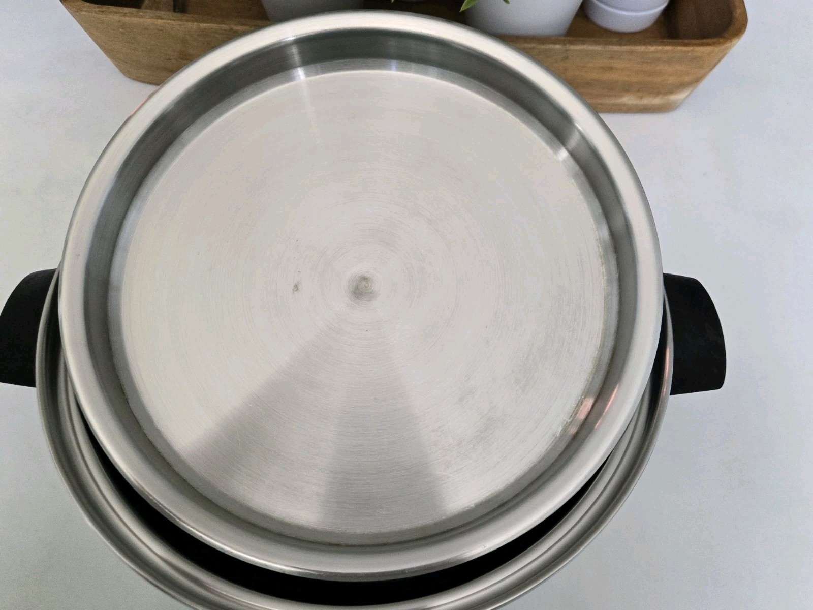 Vtg Kitchen Craft Multi Core 5 Ply Stainless Steel 6QT Stock Pot w/ Lid – USA