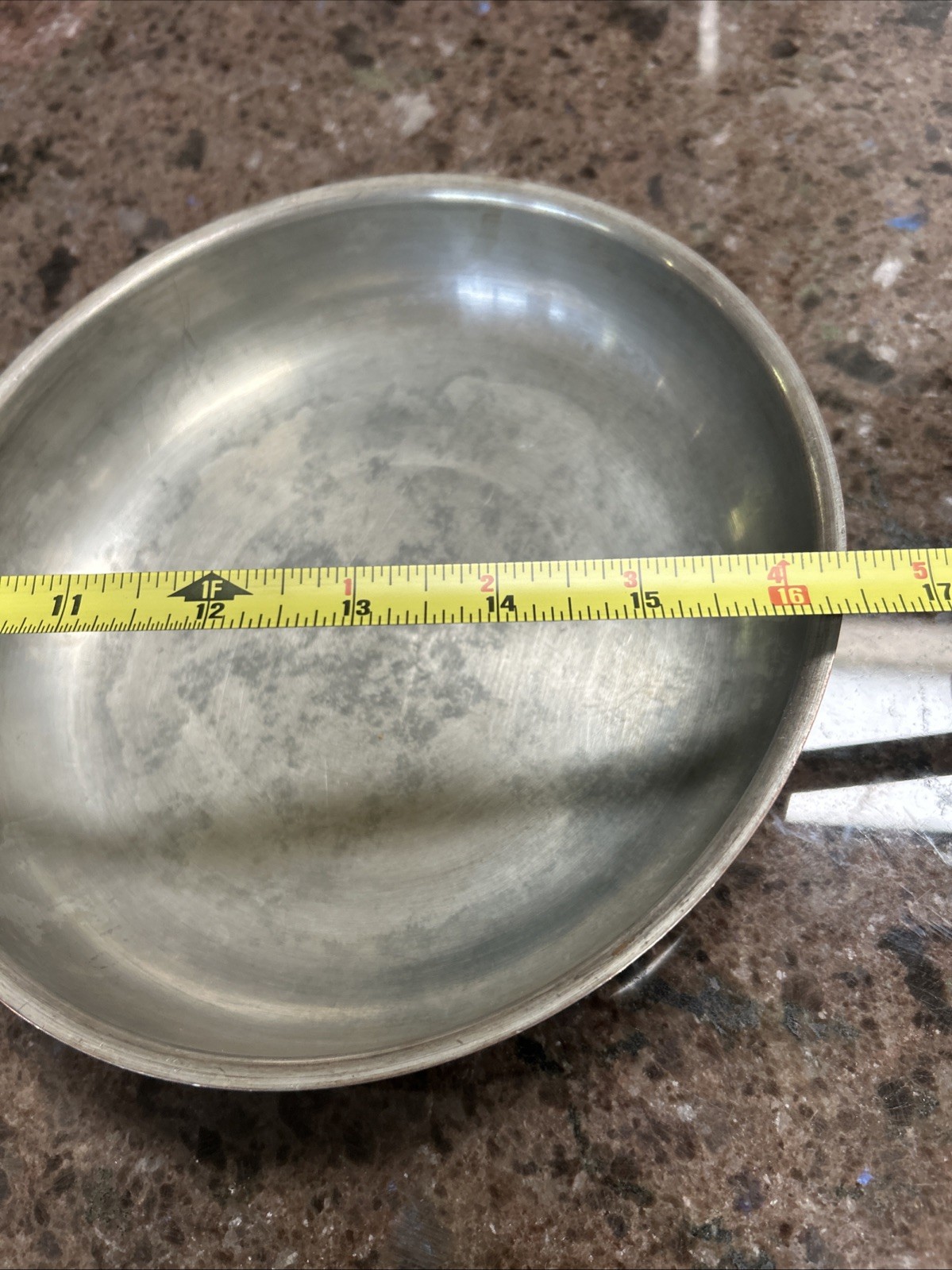 Vintage Tagus Copper Frying Pan Skillet Brass Handle 8.25″ Portugal Cookware