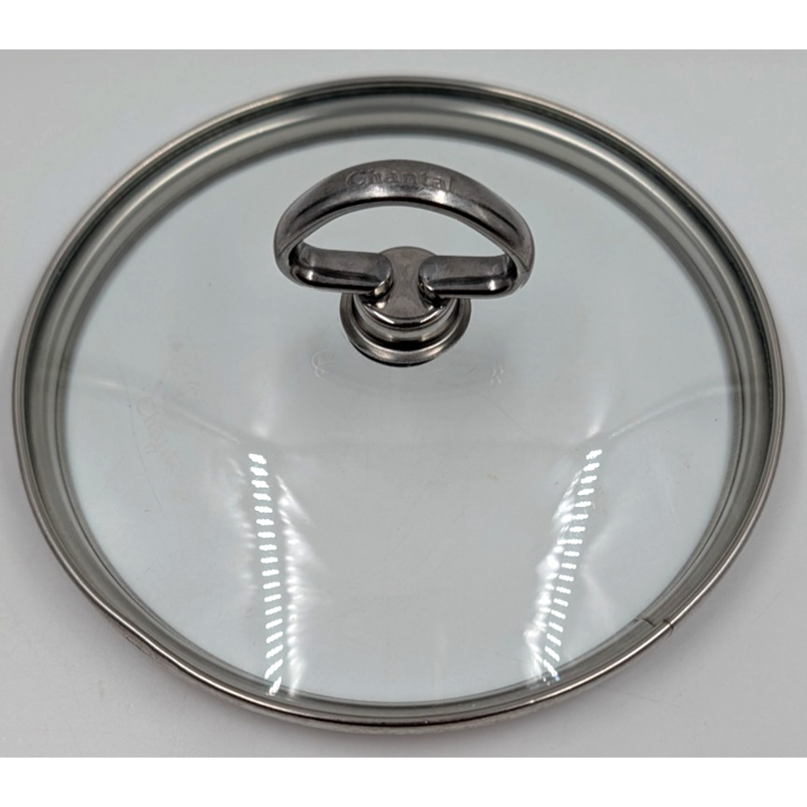 Chantal 17 Glass Lid Only 6 3/4″ Fits 2 Qt Pan Stainless Rim Replacement