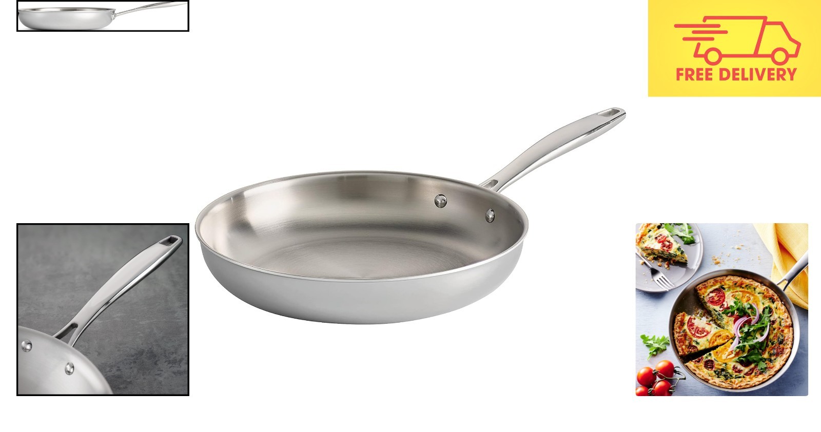Durable 10-Inch Tri-Ply Fry Pan – Oven Safe & Made in Brazil for Lasting Quality