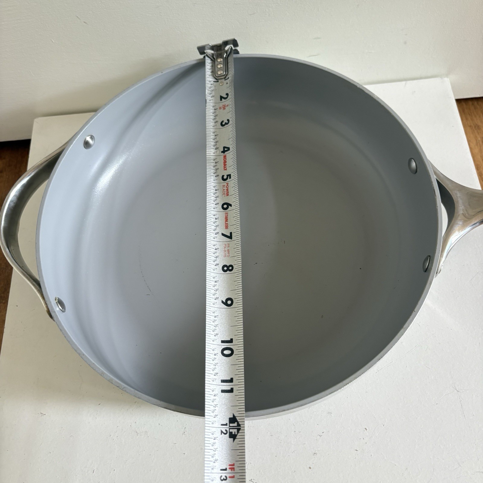 Caraway Nonstick Ceramic Sauté Pan with Lid 4.5 qt, 11.8″ – Non Toxic, Gray