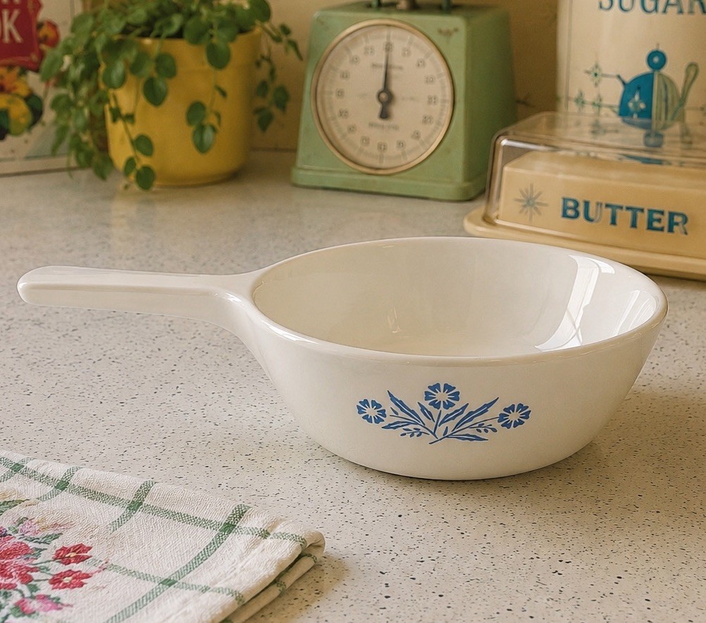 Vintage CorningWare P-81-B Blue Cornflower 1 Pint Saucepan Skillet Pyroceram