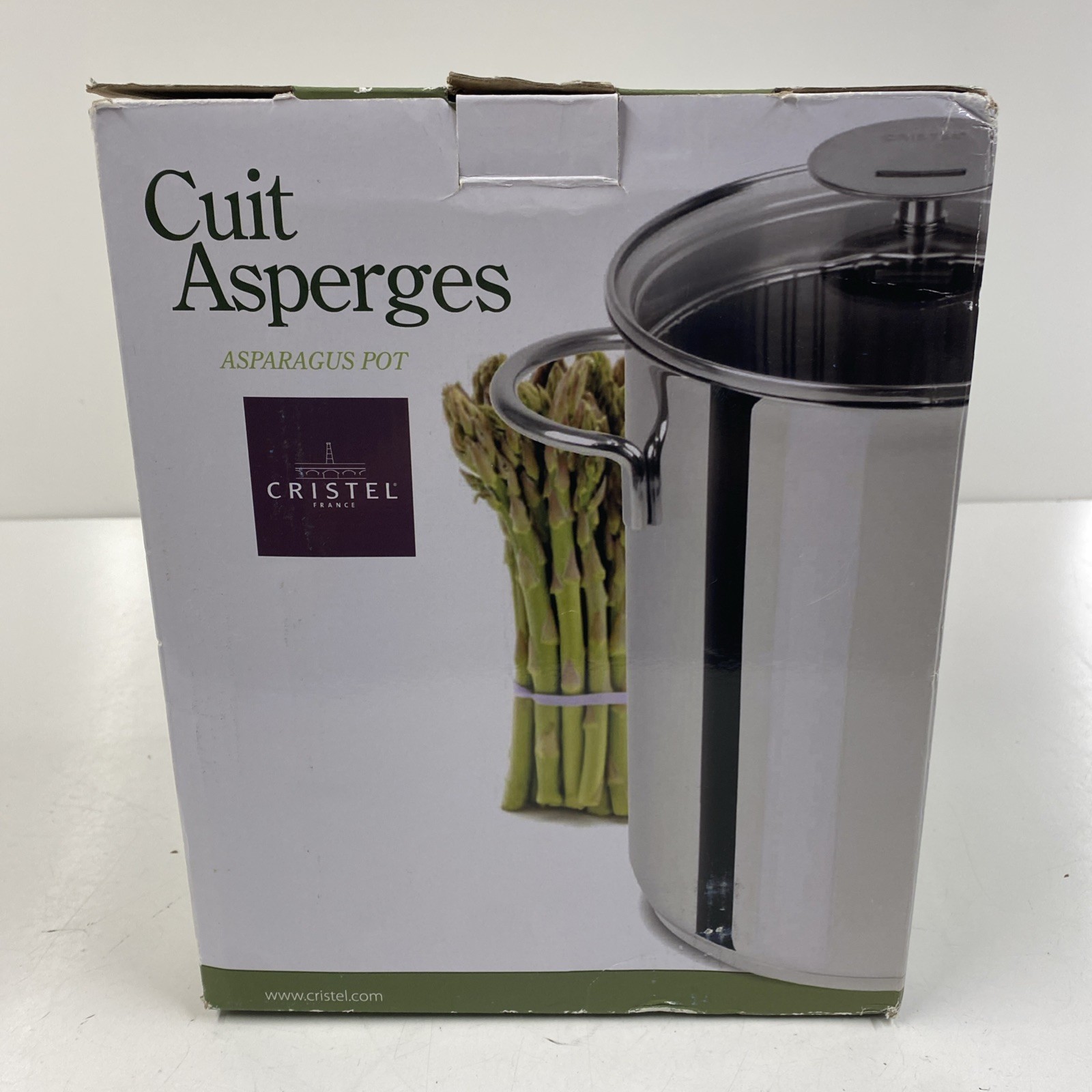 CRISTEL Asparagus Pot Stainless Steel Steamer Cooker Mesh Basket Cuit Asperges