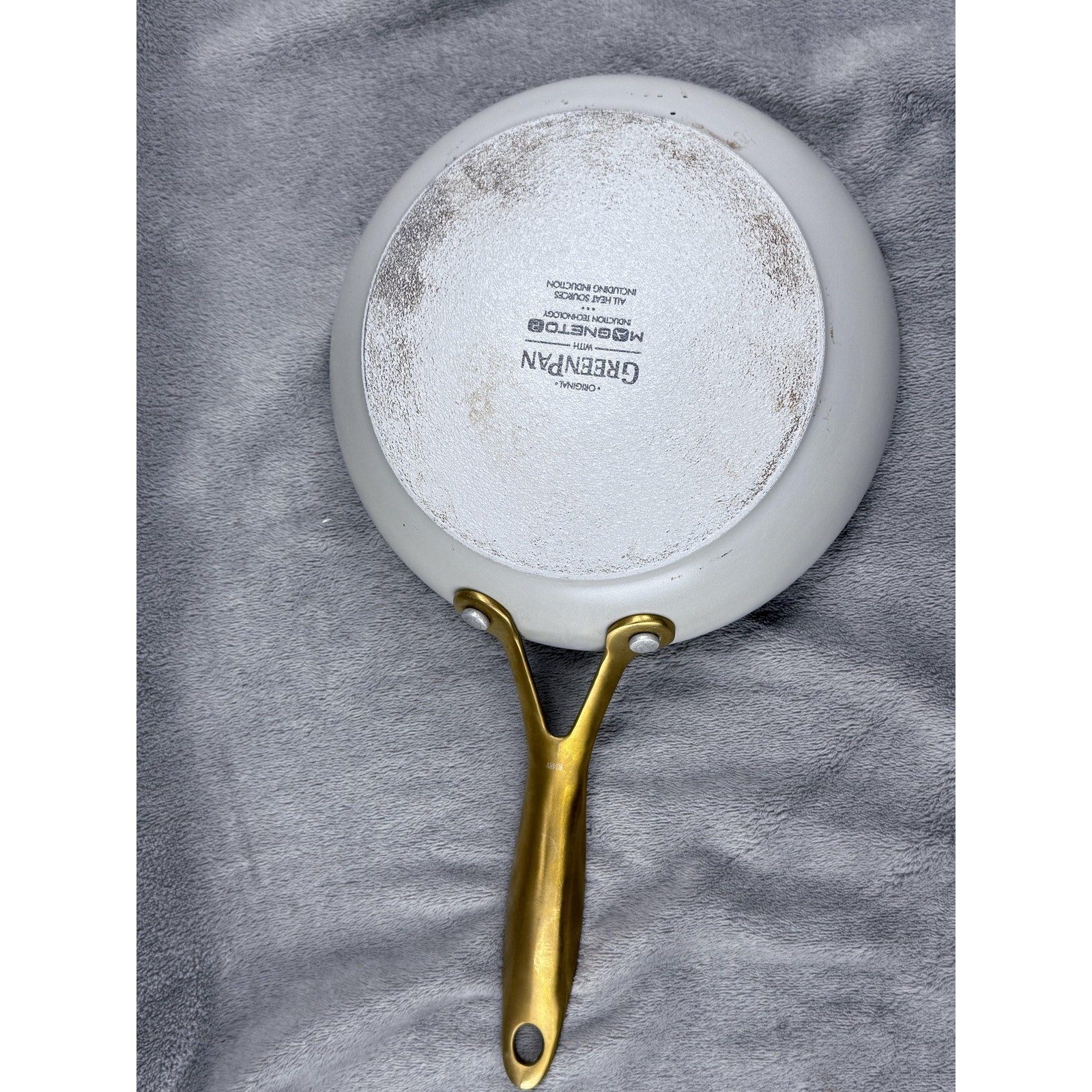 GreenPan Ceramic Non-Stick Frying Pans Set of 3 Black Gold Handles Induction