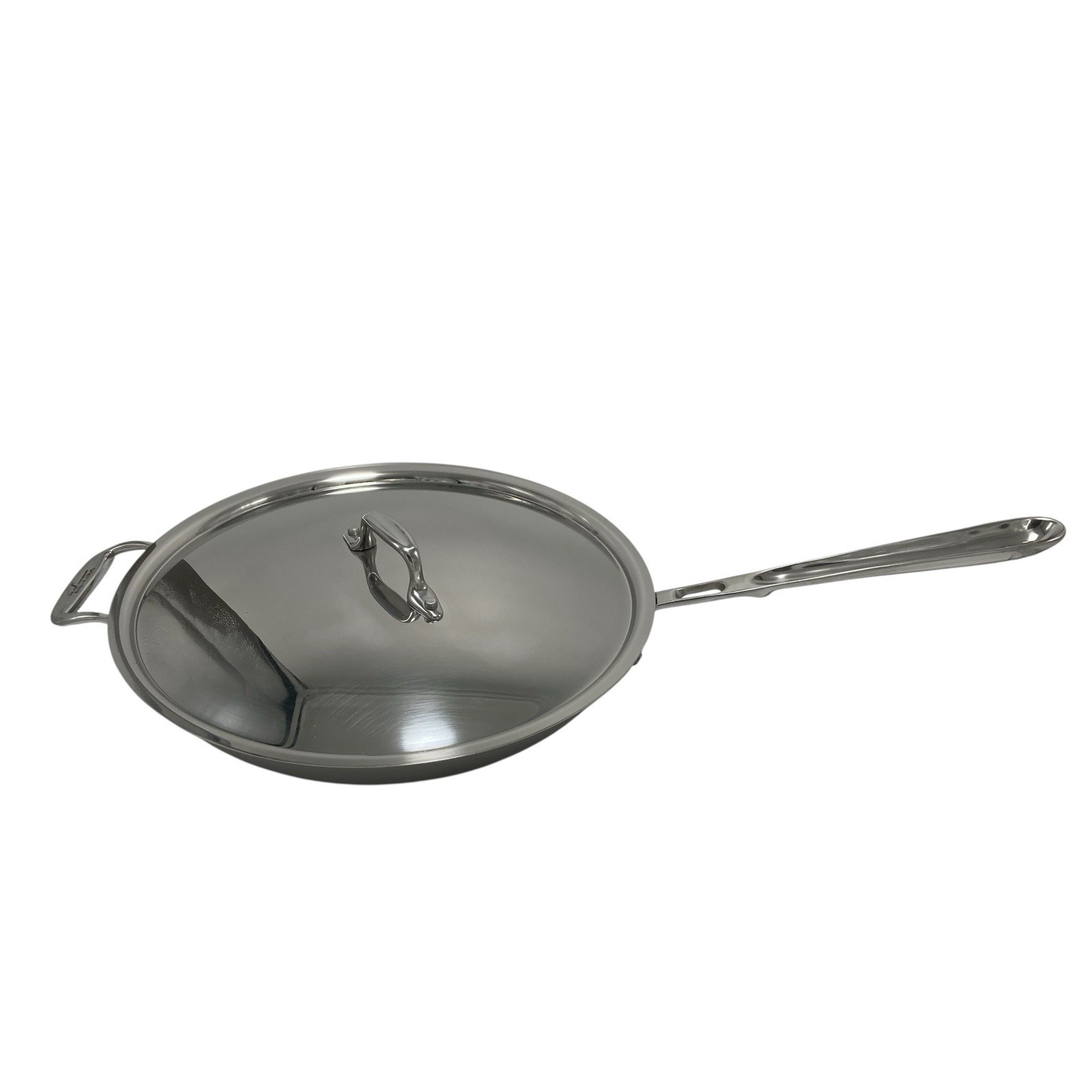 All-Clad 12″ Copper Core 5-Ply Fry pan with Helper handle and Lid