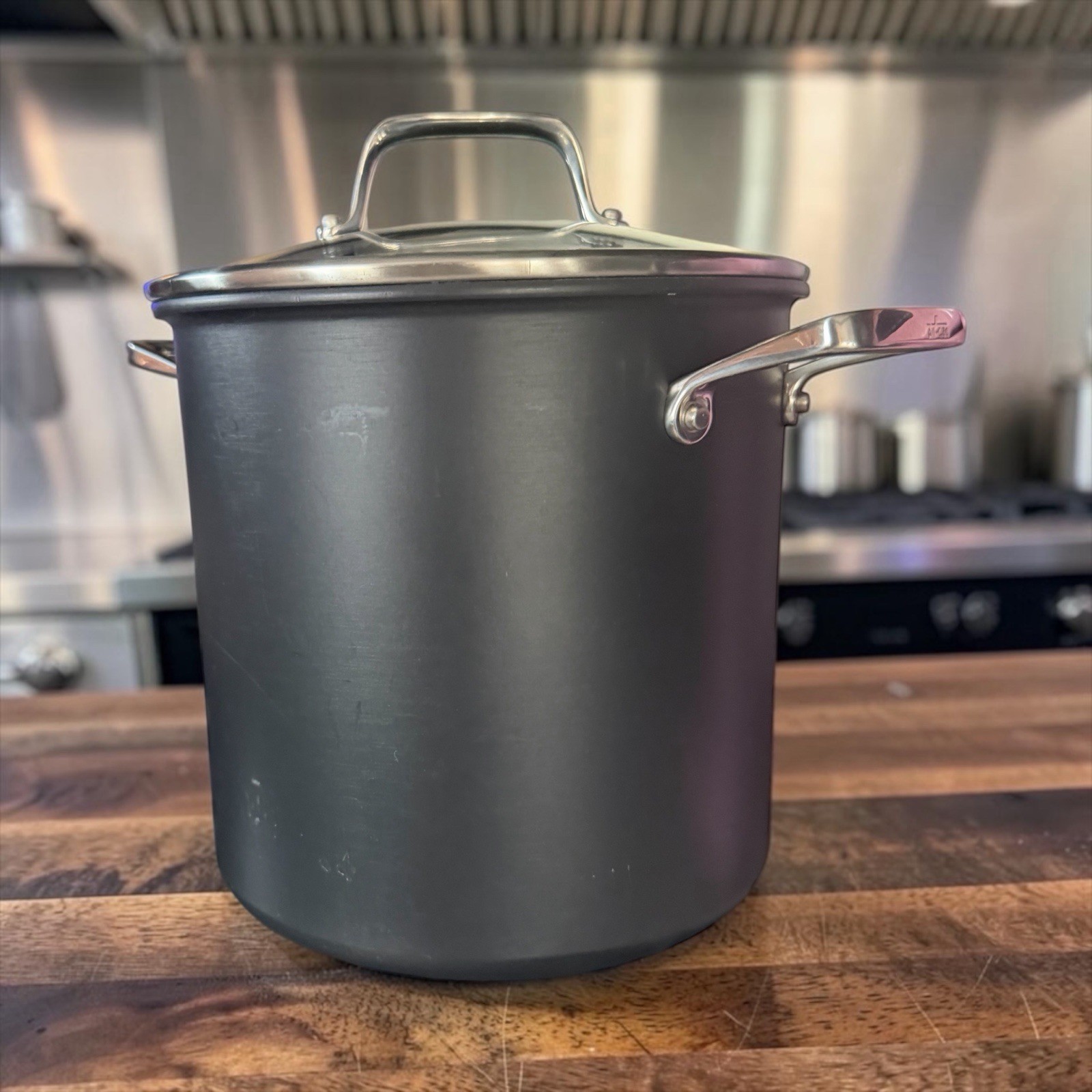 All-Clad B3 Hard Anodized 8 Qt Stock Pot w/ Lid Nonstick Oven Safe USA Made Used