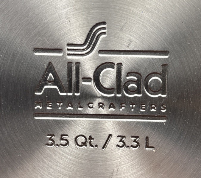 All-Clad HA1 Hard Anodized Nonstick 3.5QT 3.3L Sauce Soup Pan Pot with Lid