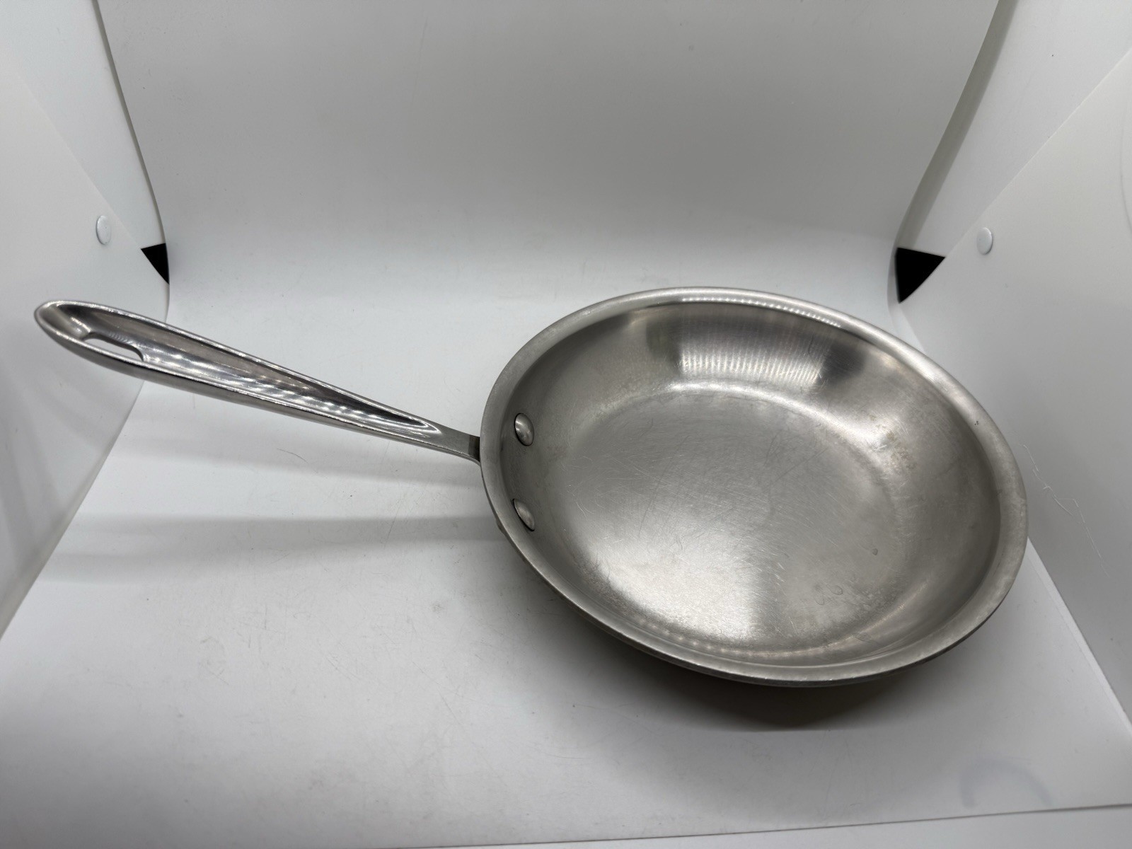 All Clad Metal Crafters 8″ Skillet Pan MC2 Master Chef Stainless Steel Alum.