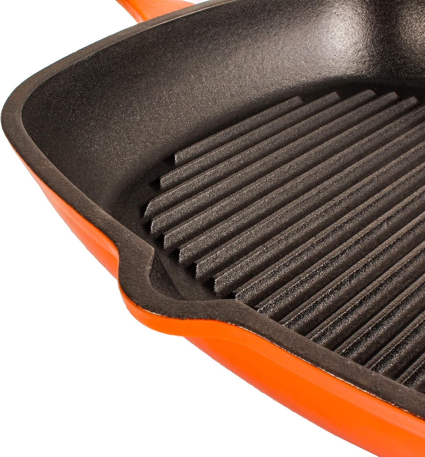 Neo 2Pc Enameled Cast Iron Grill Set Grill Pan 11 inches Bacon/Steak Press