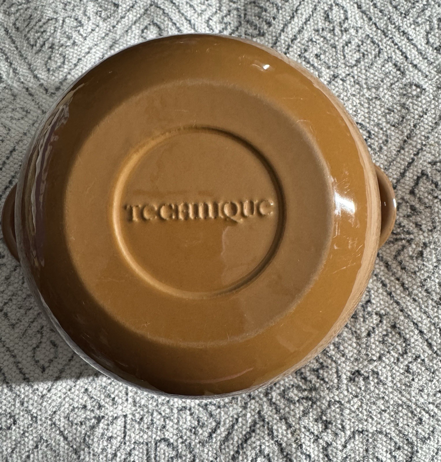 VTG Technique Brown Enamel Cast Iron Round Casserole 4+ qt Double Handle 450F