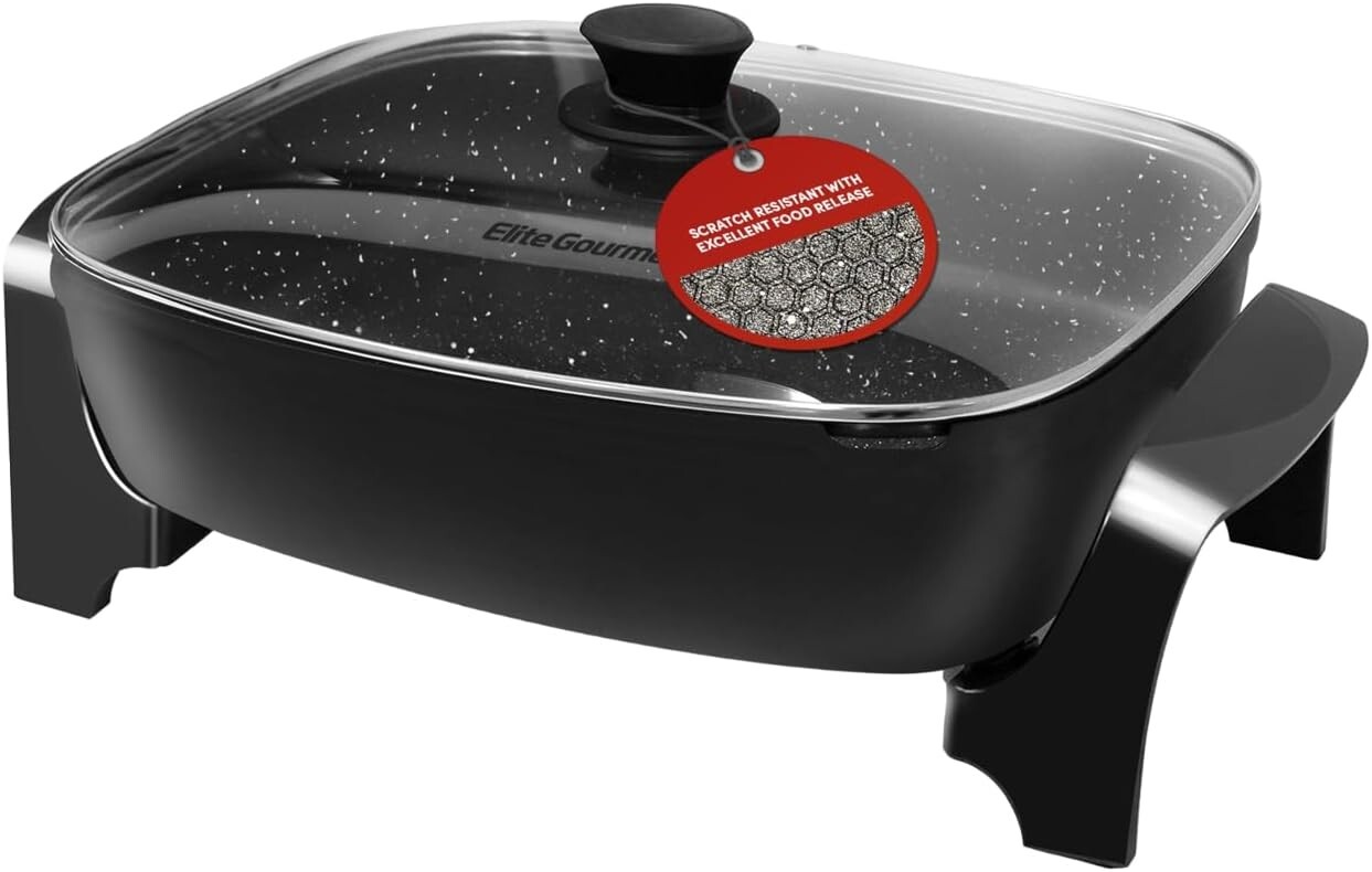 Elite Gourmet EG-6203 ExtraDeep 16″x13″x3.2″ 10.5Qt black,Non-stick, New in Box