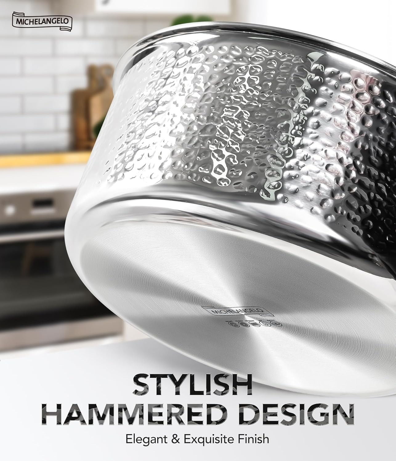 Triply Stainless Steel Saucepan Set, Luxury Hammered Stainless Steel Sauce Pa…