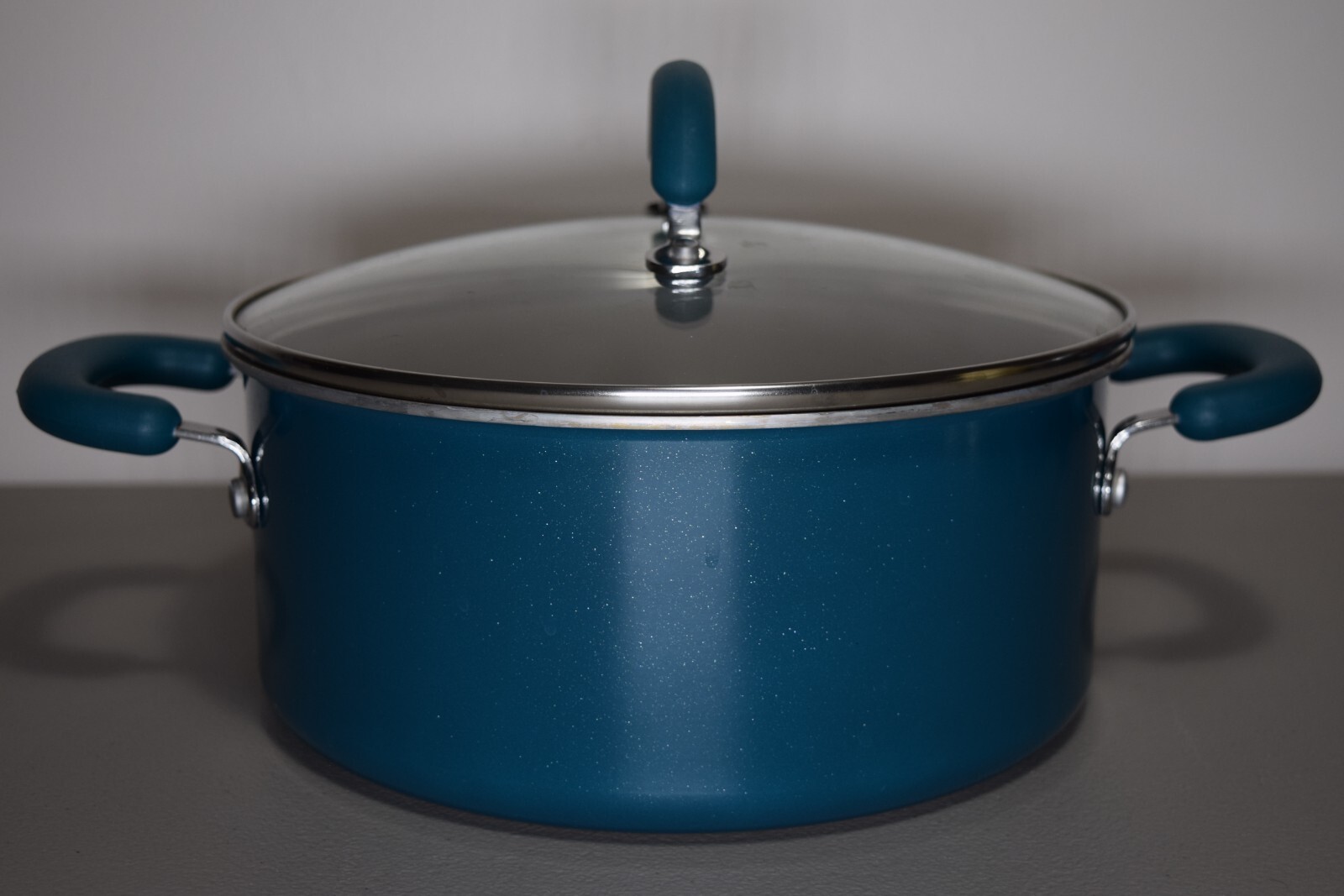 Rachael Ray Dutch Oven 5 QT / 4.7 L Q20T Blue Shimmer With Glass Lid