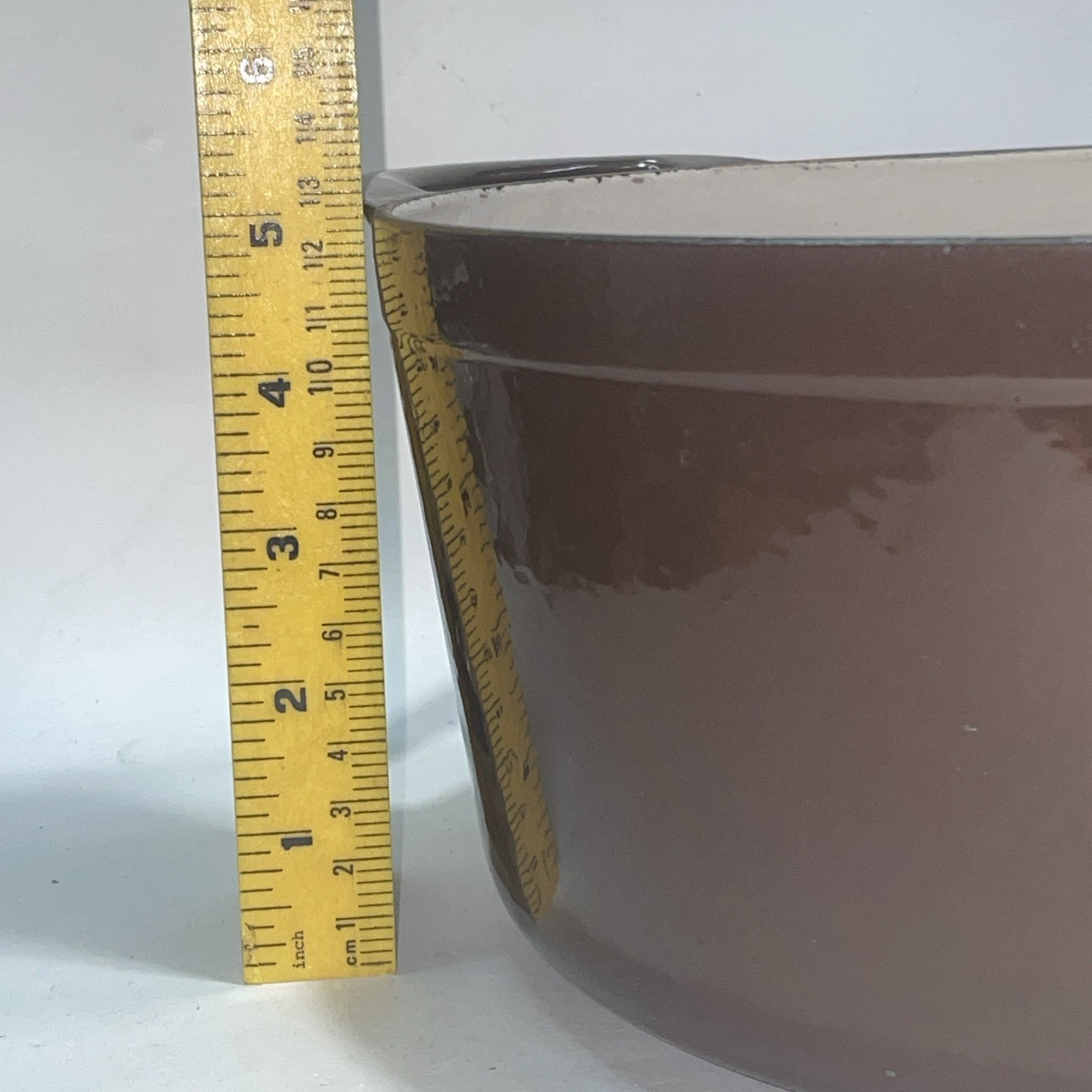 Cousances Le Creuset Casserole Dish Dutch Oven 28 Brown Cast Iron 11” W/ Lid