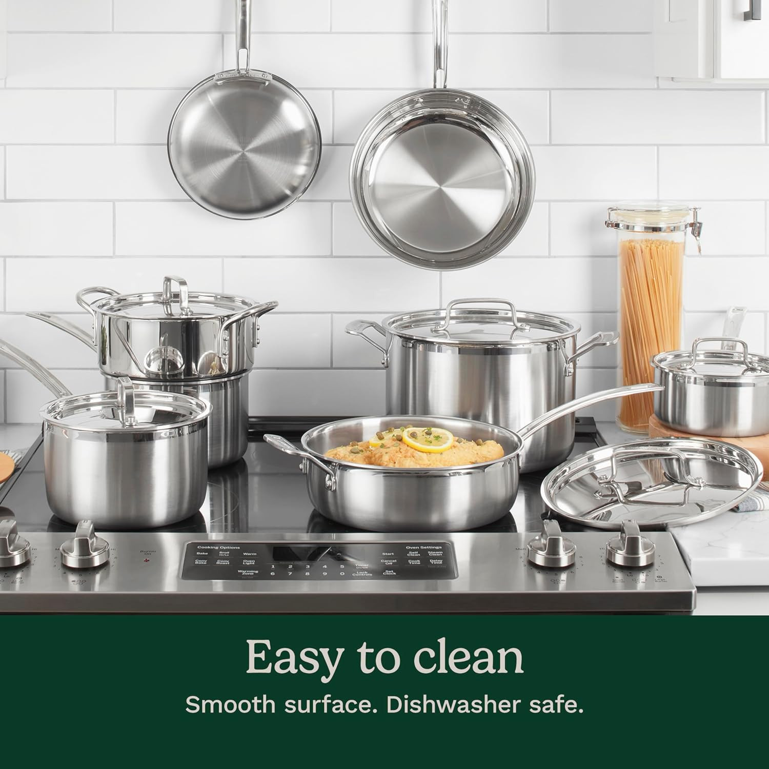 12-Piece Multiclad Pro Triple Ply Stainless Stainless Steel Pots and Pans Set, C