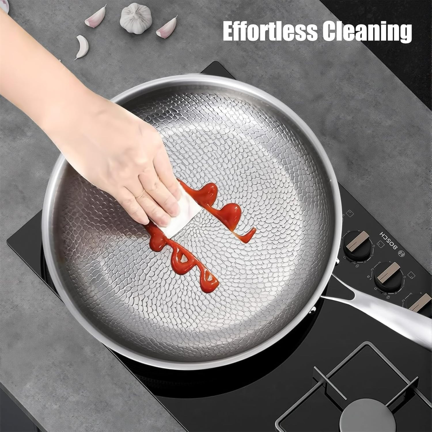 Titanium Hammered Pan Pro, 2025 New Multifunctional Ultra-Durable Scratch-Resist