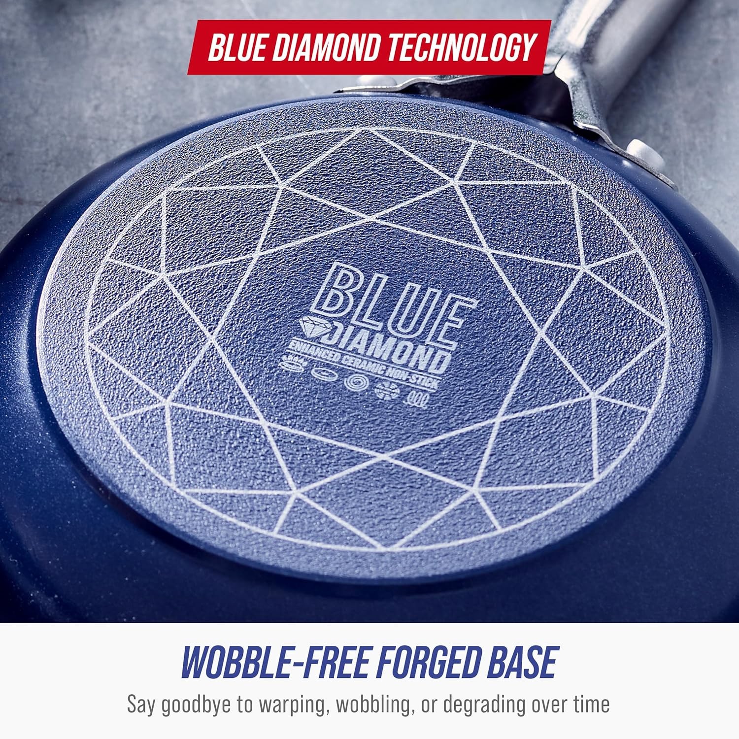 Blue Diamond 2QT Nonstick Saucepan With Lid PFAS-Free & Oven Safe Blue New