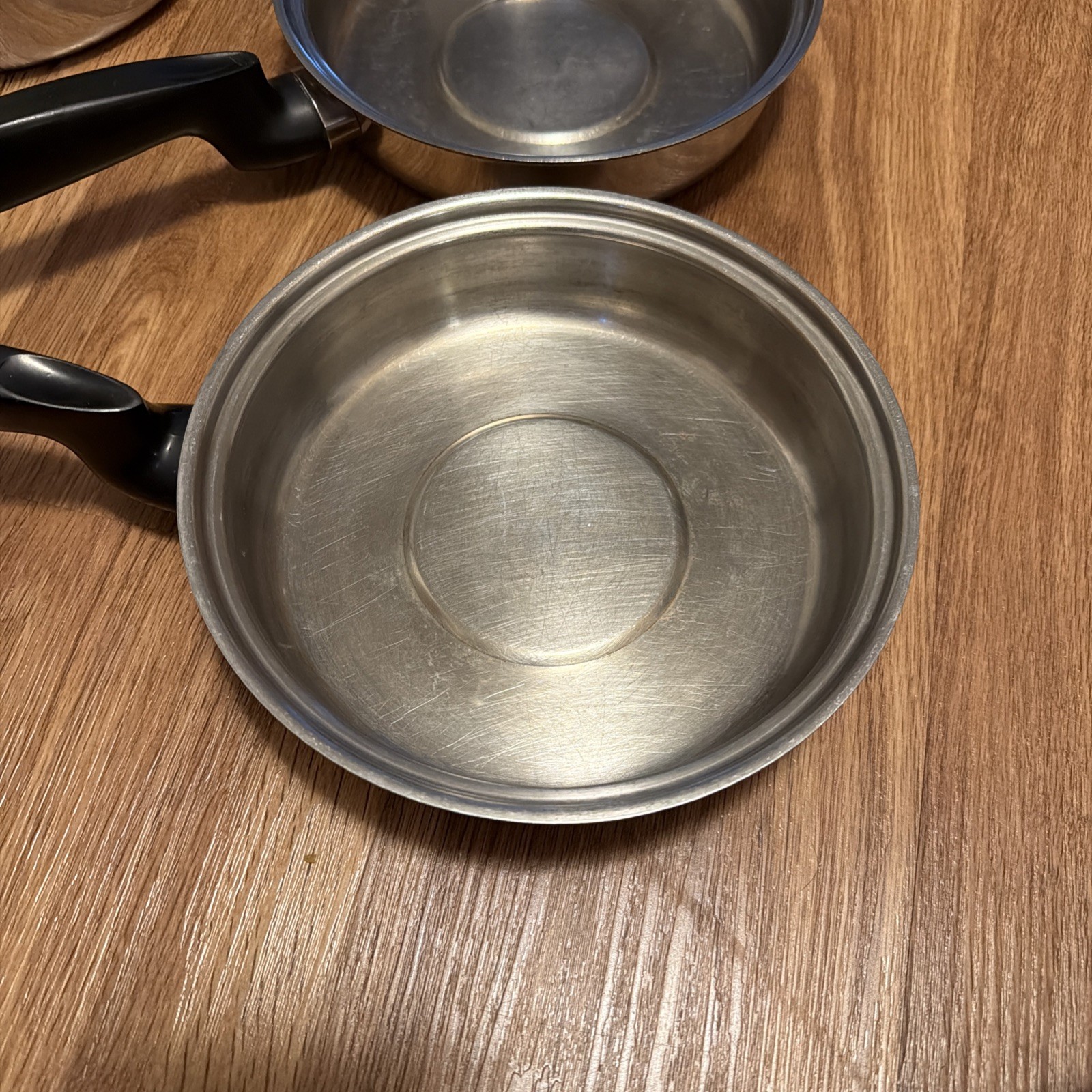 Deluxe Permanent Stainless Cookware Collection Sauce Pan And Skillets