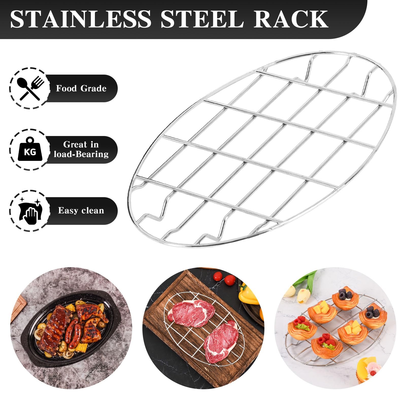 13 Inch Roasting Pan with Lid and Rack, Enamel Carbon Steel Roaster Pan, High…