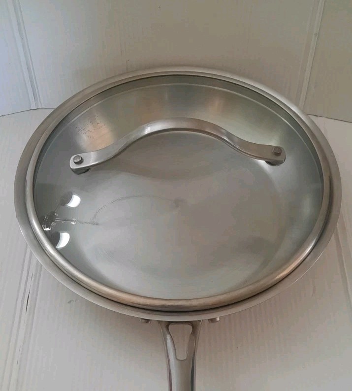 Kirkland Signature Prof 10″ Copper Core Stainless Skillet Saute Frying Pan w/Lid