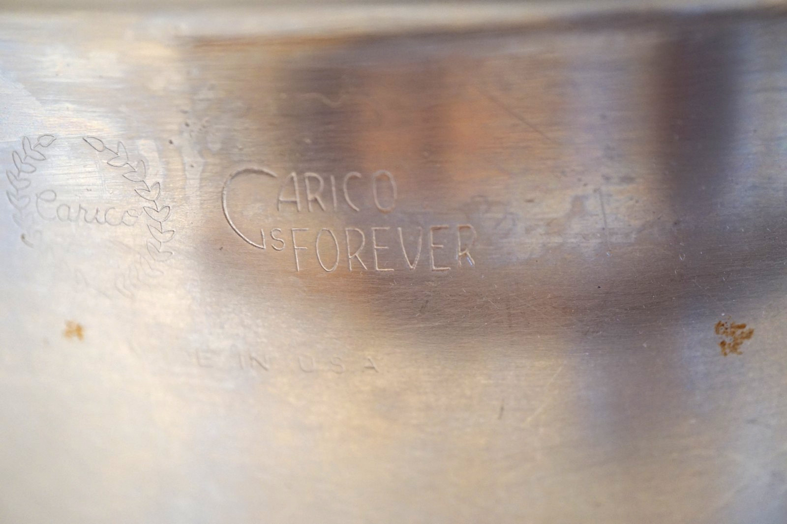 CARICO STOCKPOT 8 QUART W /2 LIDS REGULAR & DOME STAINLESS STEEL MADE IN USA