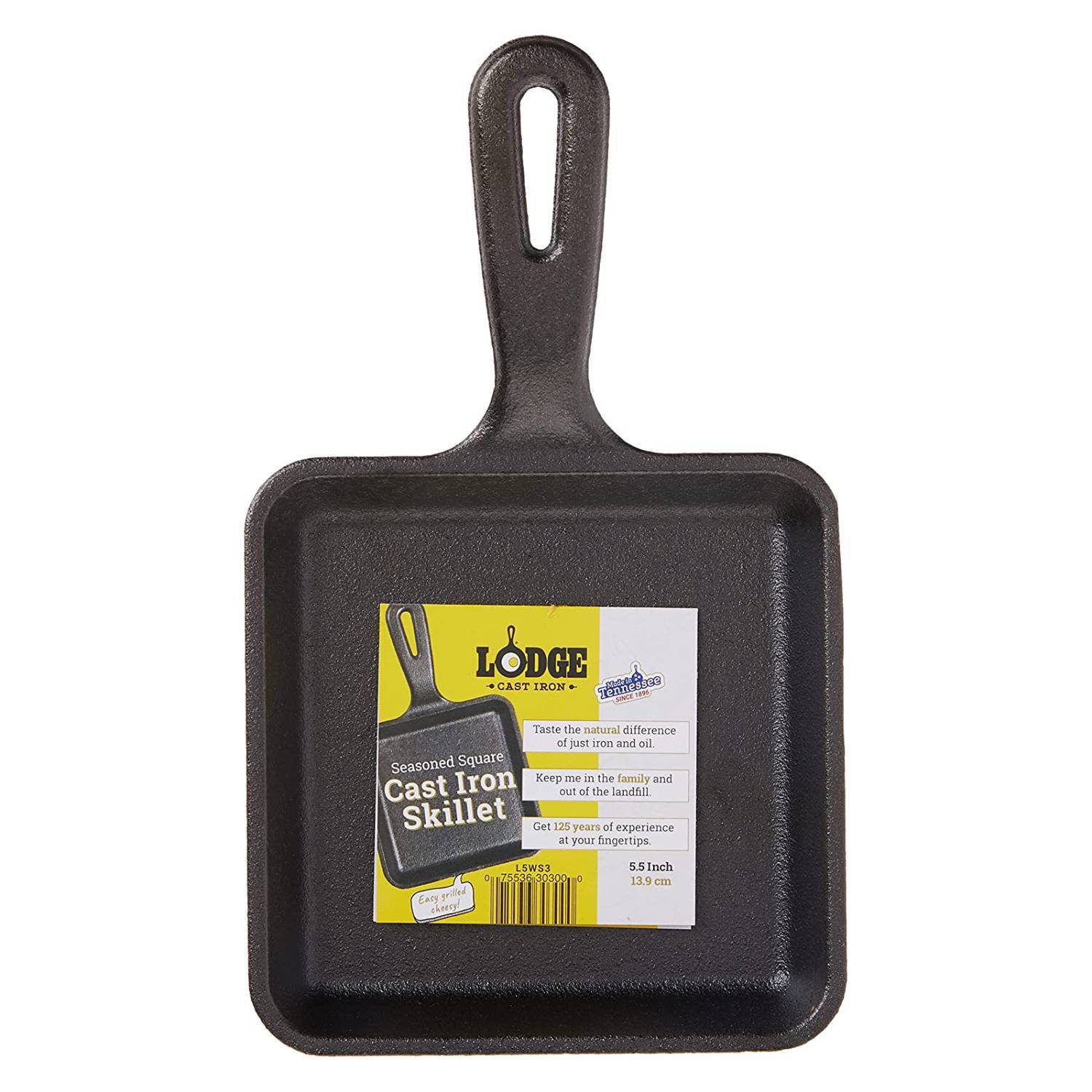 Lodge Logic Mini Square Skillet, L5WS3 Cast Iron Cooking 5 inch