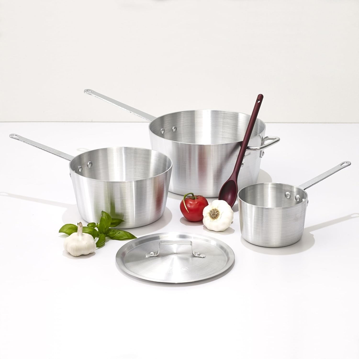 Heavy-Duty Aluminum Tapered Sauce Pan 3mm 4.25 Quart