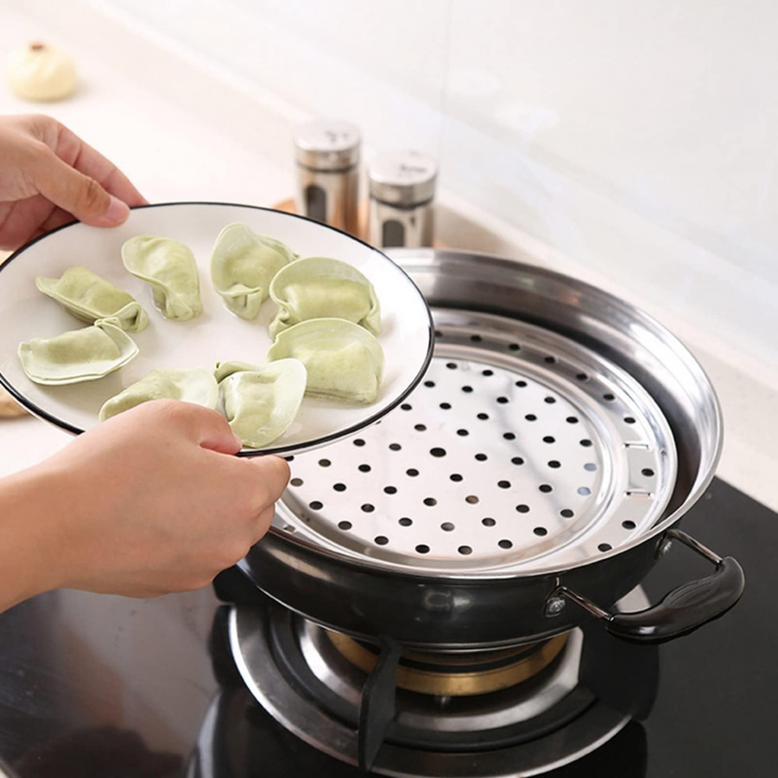 Round Steamer Rack, Stainless Steel Steaming Rack Stand Steam Tray Multifunct…