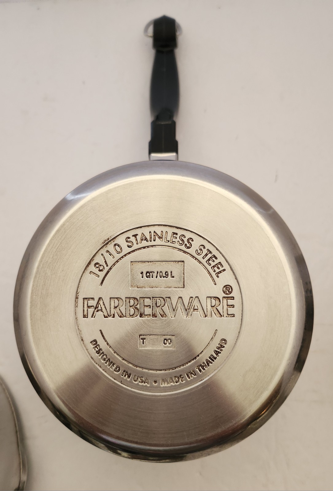 Farberware Aluminum Clad Stainless Cookware: 1 1/2qt & Lid 2- 1qt Pots 1 Lid