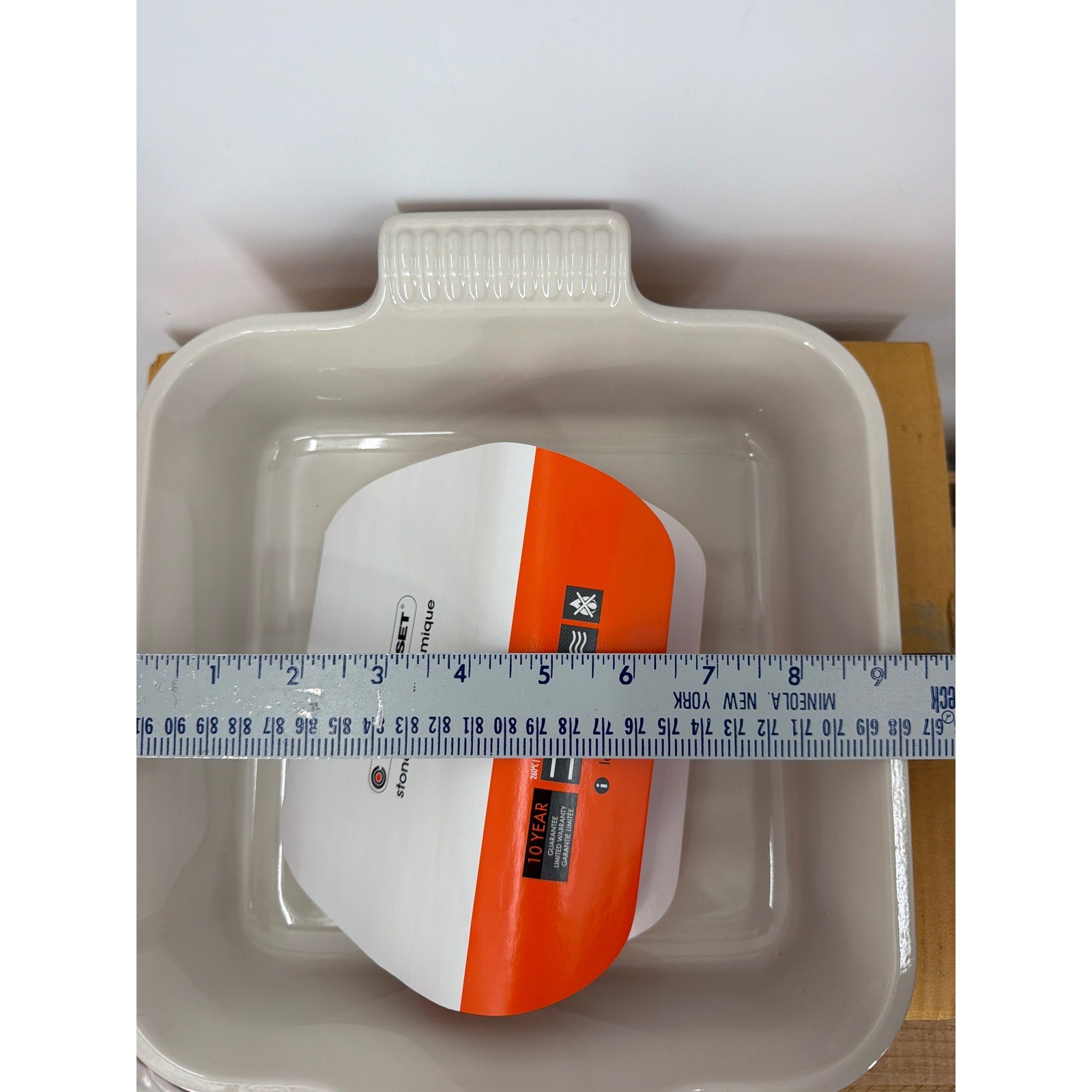Le Creuset Heritage 23cm Square Dish Peche Stoneware Baker 9in Peach Ombré