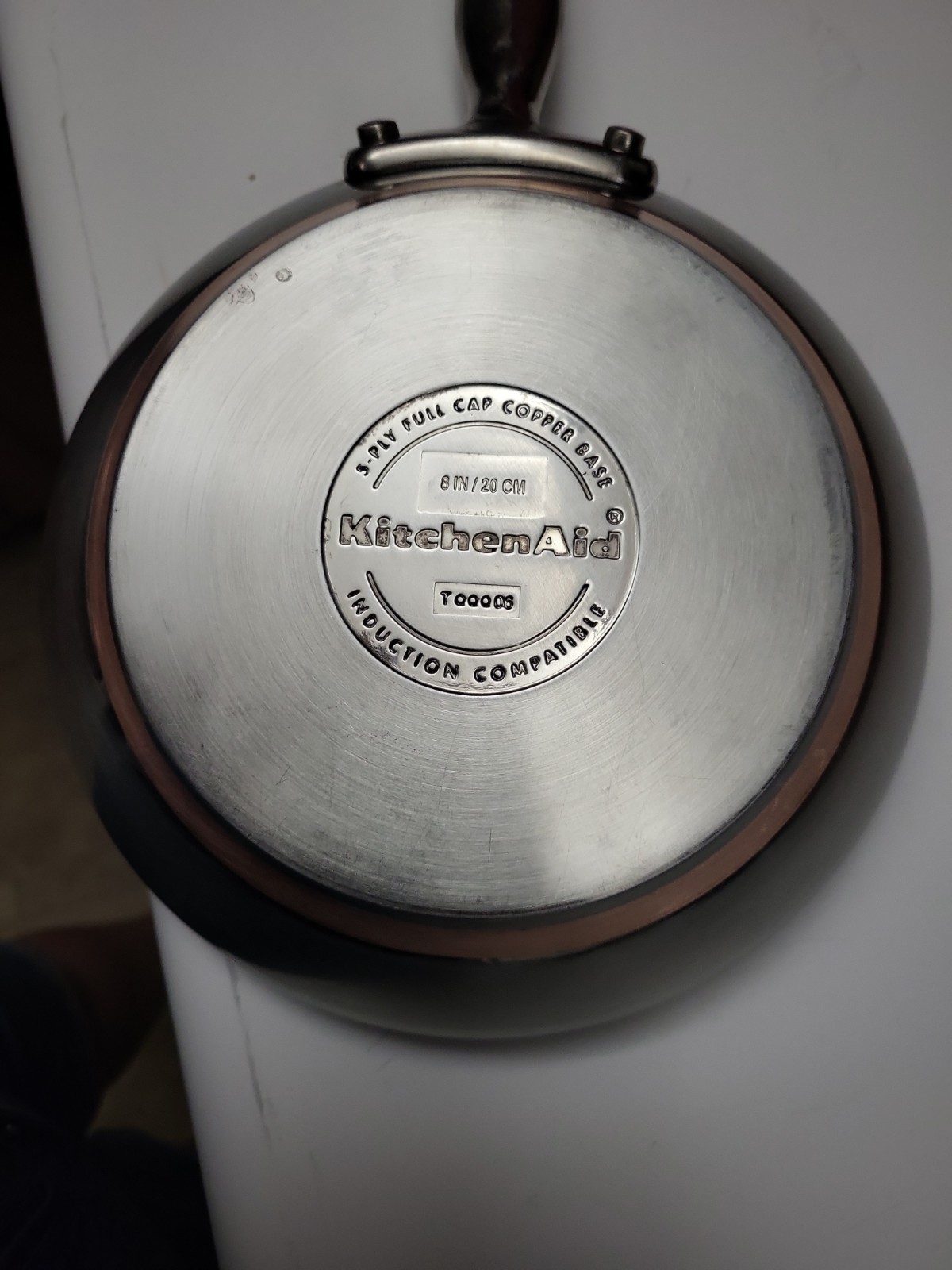 Kitchen Aid 5-Ply Full Cap Copper Base Induction Frying Pan Skillet 8in” Heavy
