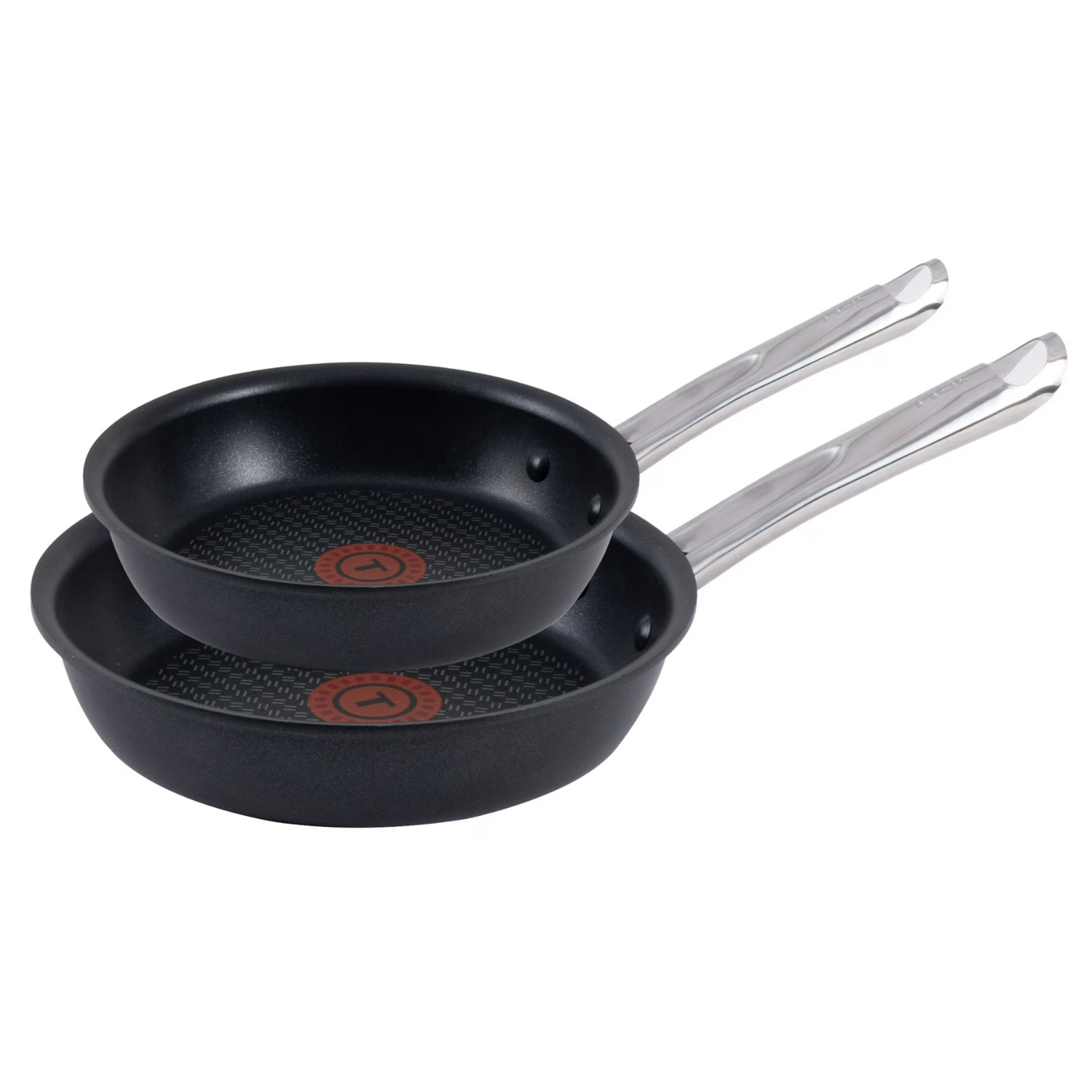 T-fal Cook & Strain Nonstick Fry Pan Set 10″ 11.5″ Black