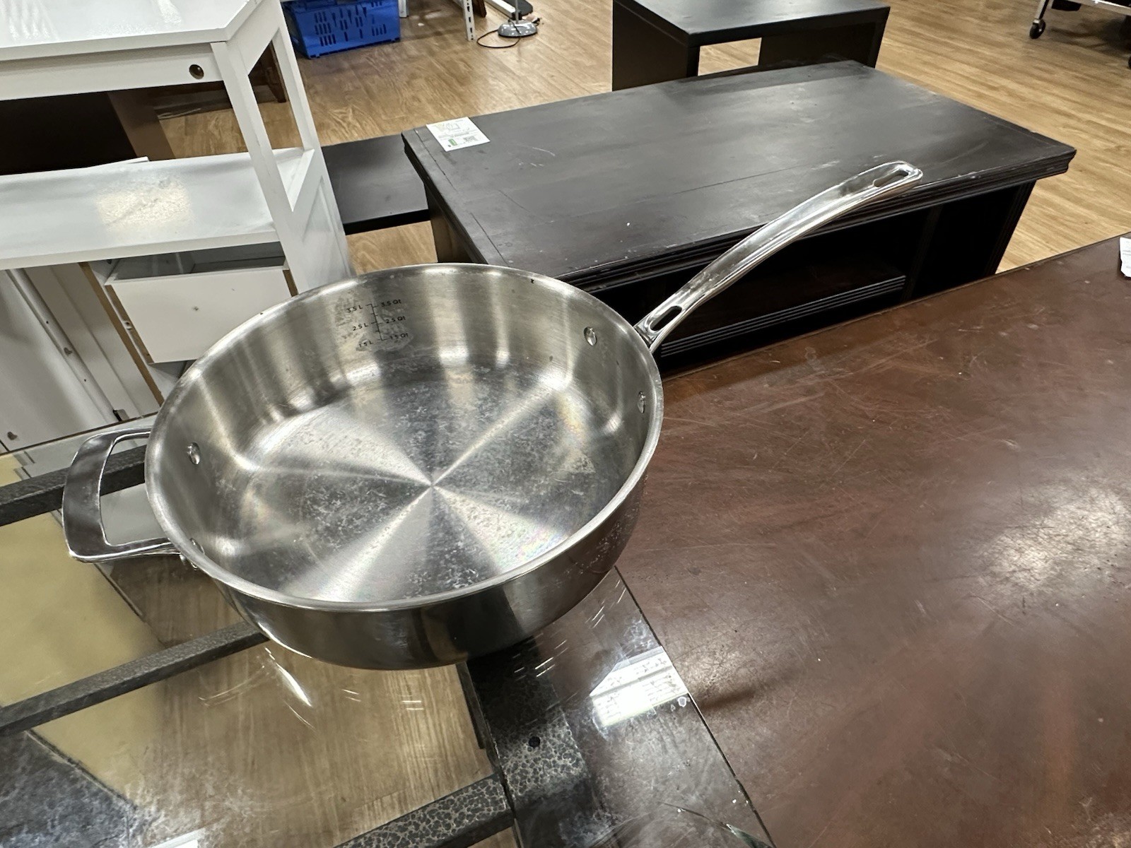 Viking 3-Ply Stainless Steel Saute Pan Mirror Finish 5.25 Qt NO LID