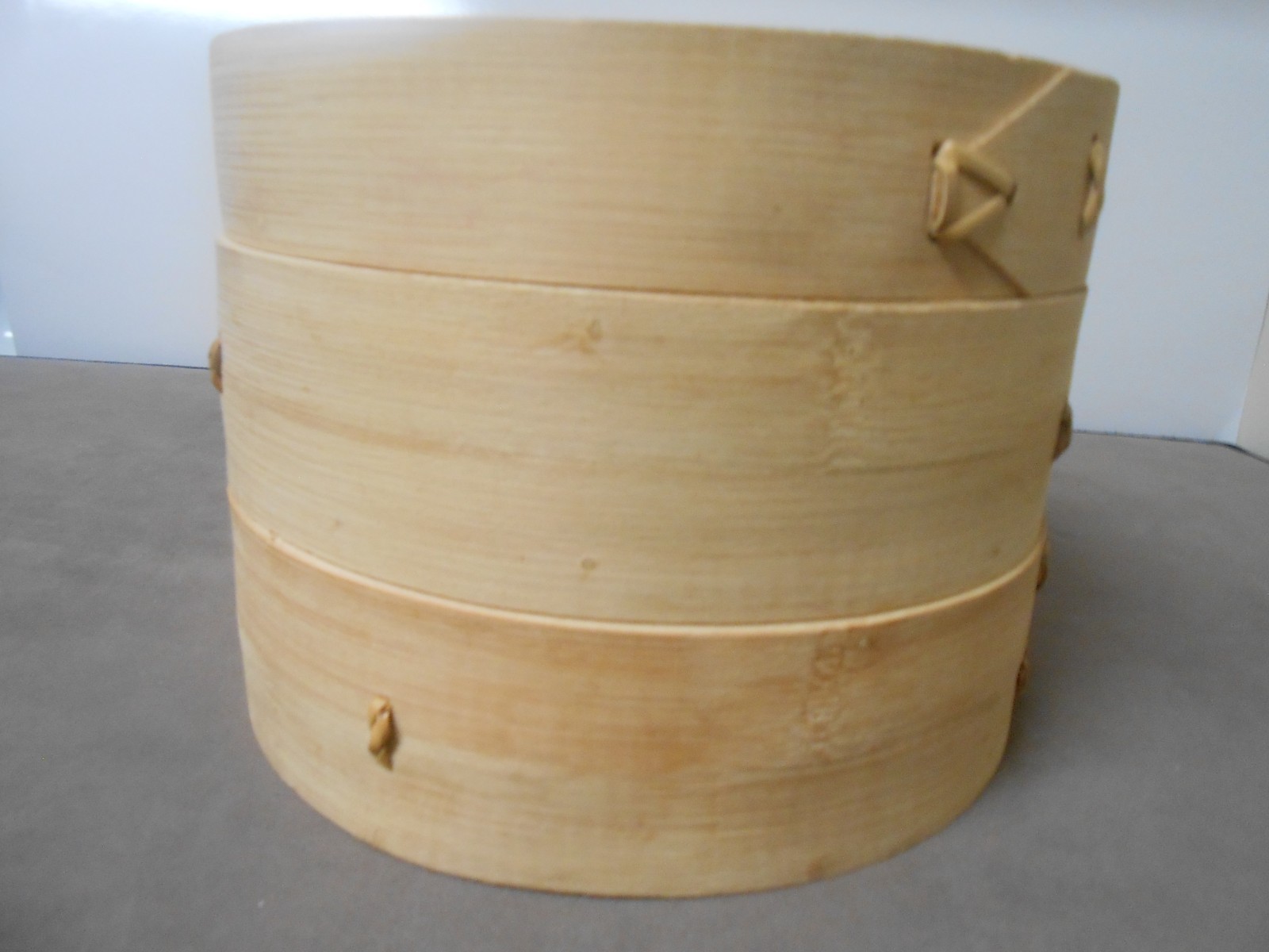 Bamboo Steamer Basket Set Chinese 3-Tier Dim Sum Dumpling Steamer 8″w x 6″ t New