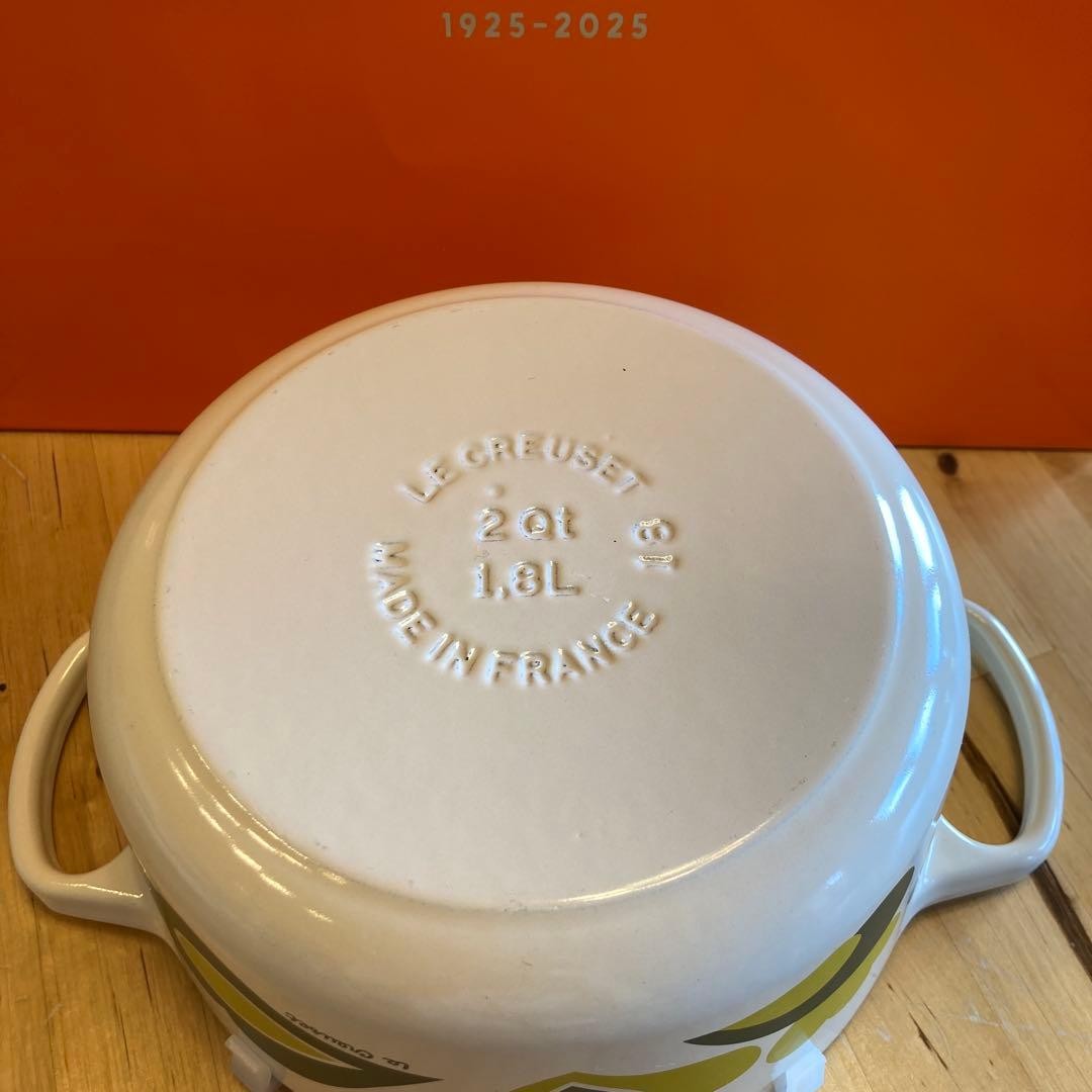 LE CREUSET COCOTTE RONDE 18CM PEACOCK GREEN CAST IRON POT DISCONTINUED USED