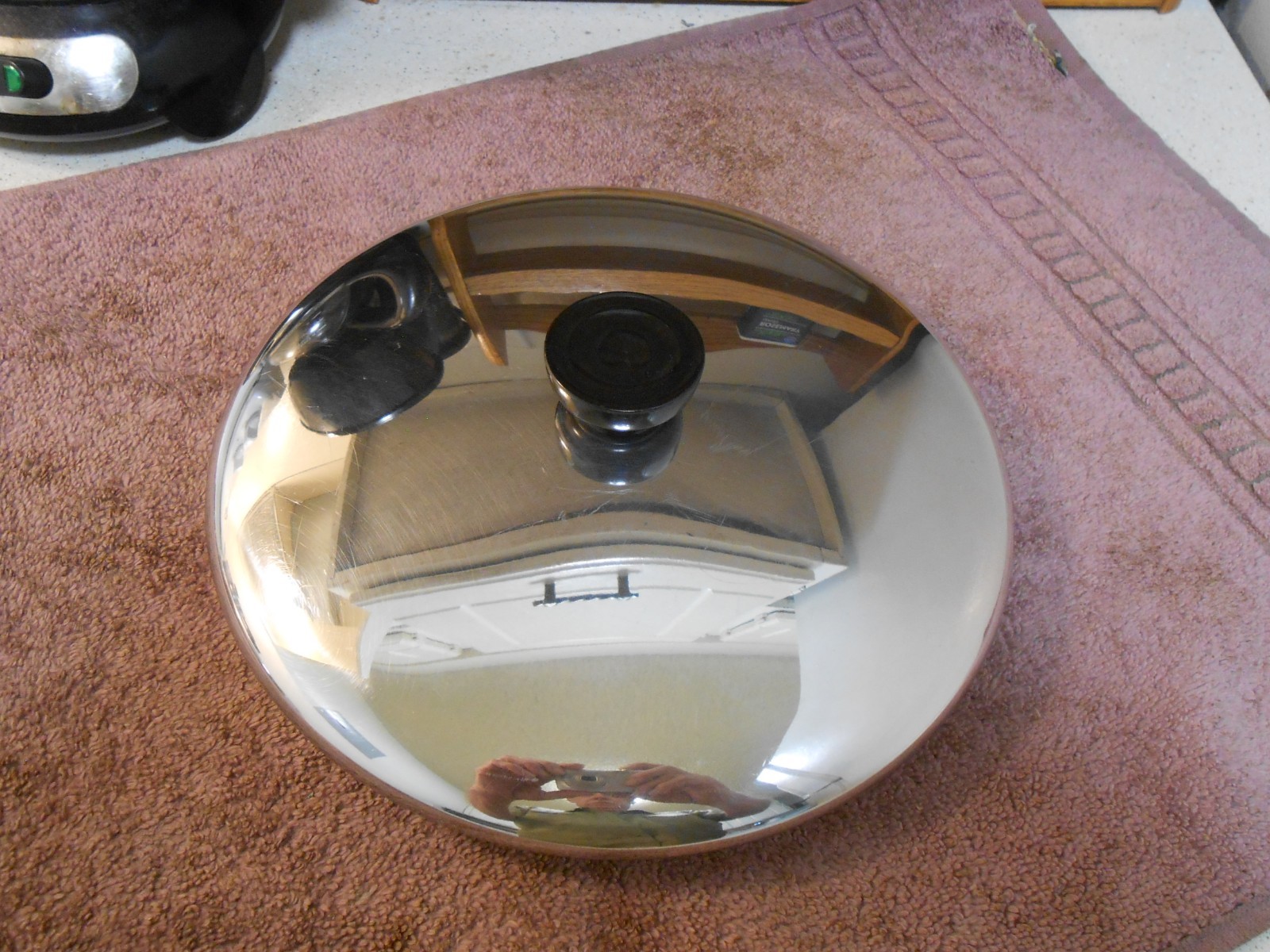 REVERE WARE Stock Pot LID Stainless (fits 4 1/2, 6 & 8 qt. pots w/9 3/8″dia.)