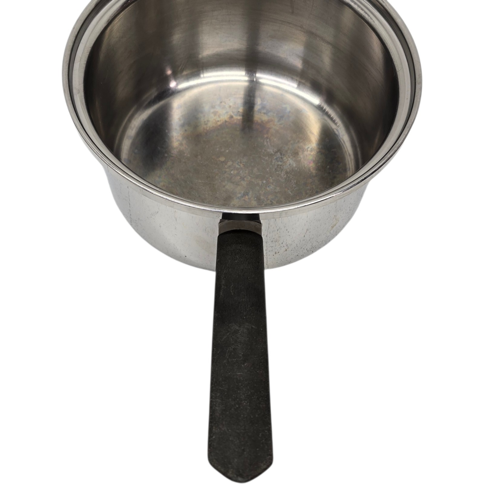 Amway Queen USA 8″ Saucepan Pot 3-Ply 18/8 Stainless Steel Handle Hook Lid