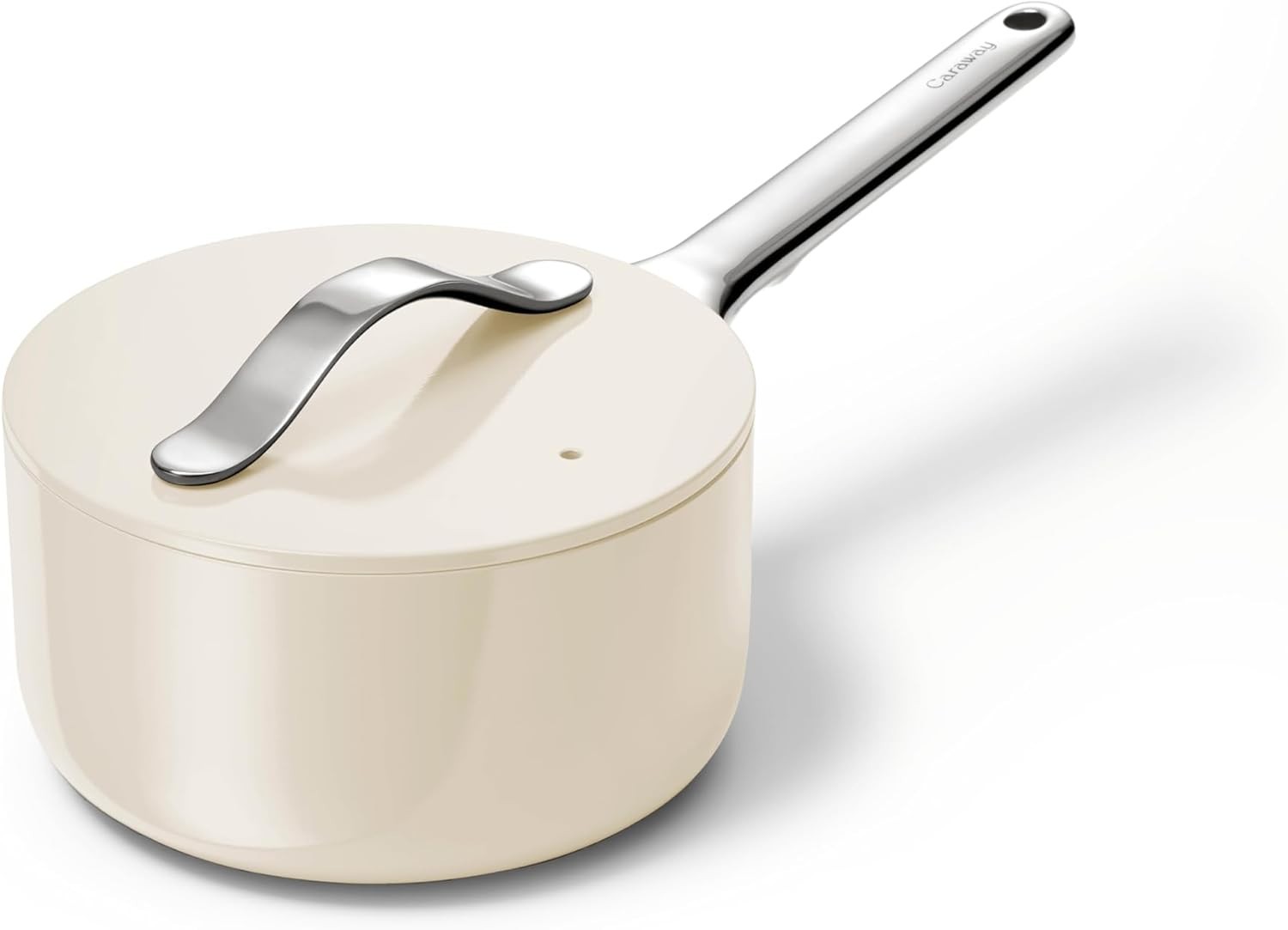 Caraway Home 1.75qt Mini Sauce Pan Cream- 7inch lid