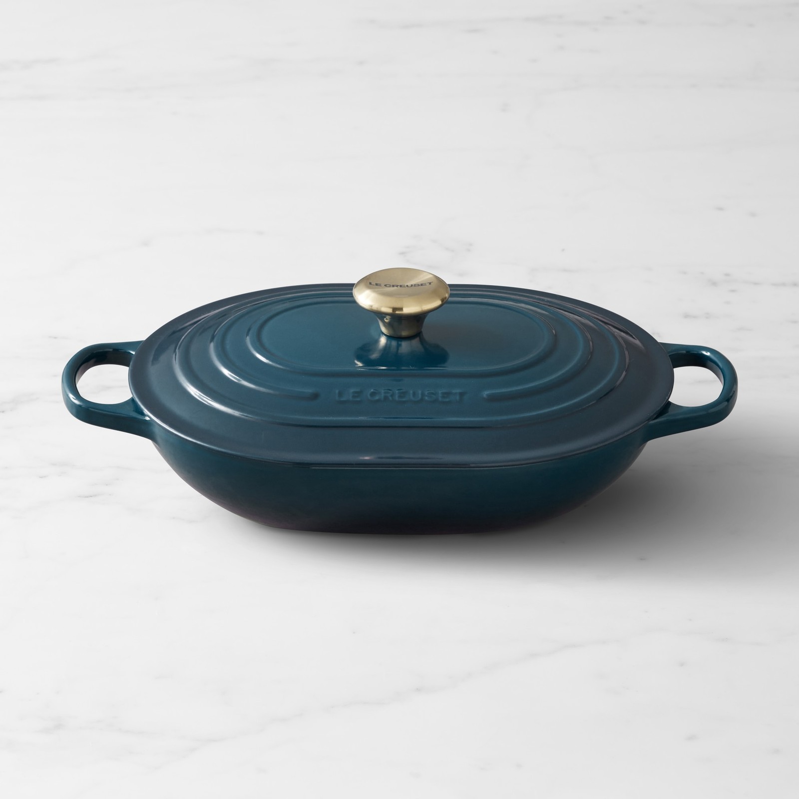 Le Creuset Signature Enameled Cast Iron Covered Oval Casserole, 3.75-Qt. US Ship