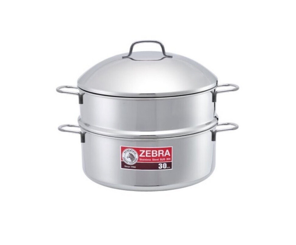 Thai Zebra Brand Extra Infinity Steaming Set Stainless Steel 3 pcs Size 28 cm