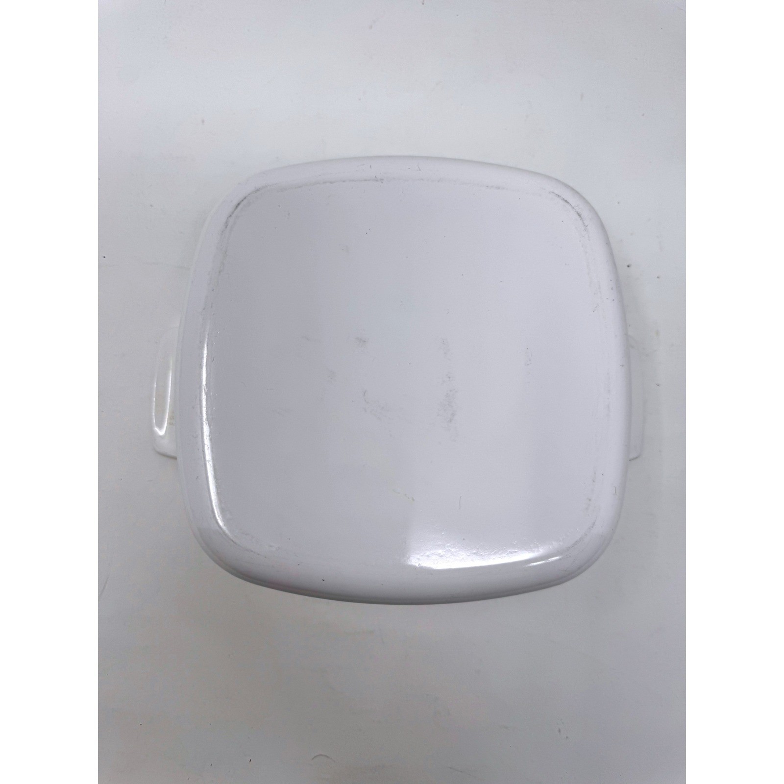 Corning Ware Just White Square Casserole Dish Vintage Pyroceram + Handles No Lid