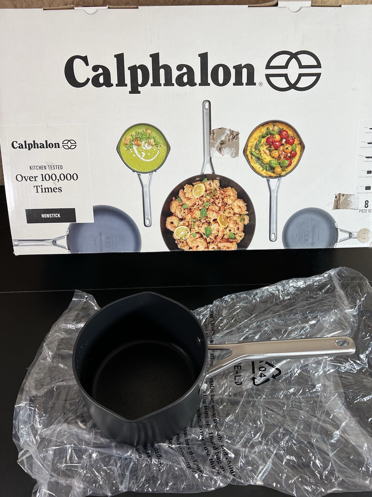 NEW Calphalon Hard-Anodized Nonstick 8-Piece Cookware Set Black – READ