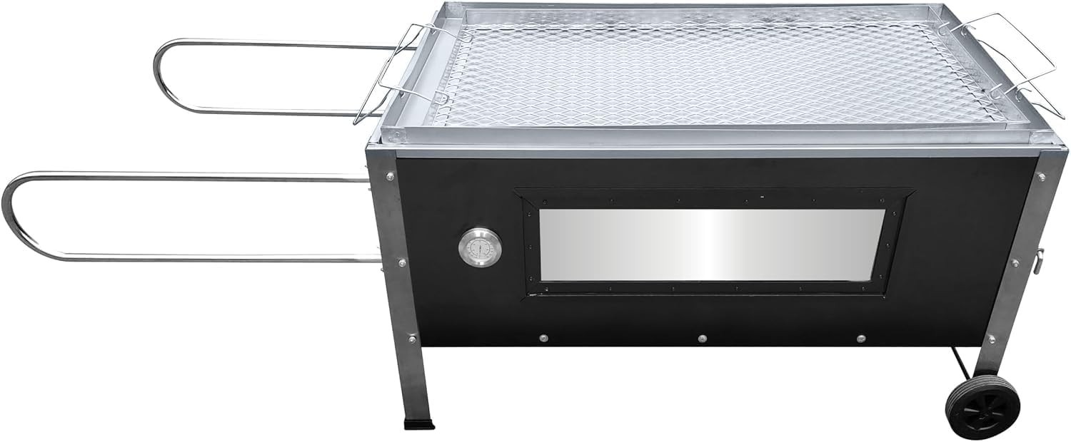 Bene Casa Black Caja Asadora Roasting Box with Window, 100lb
