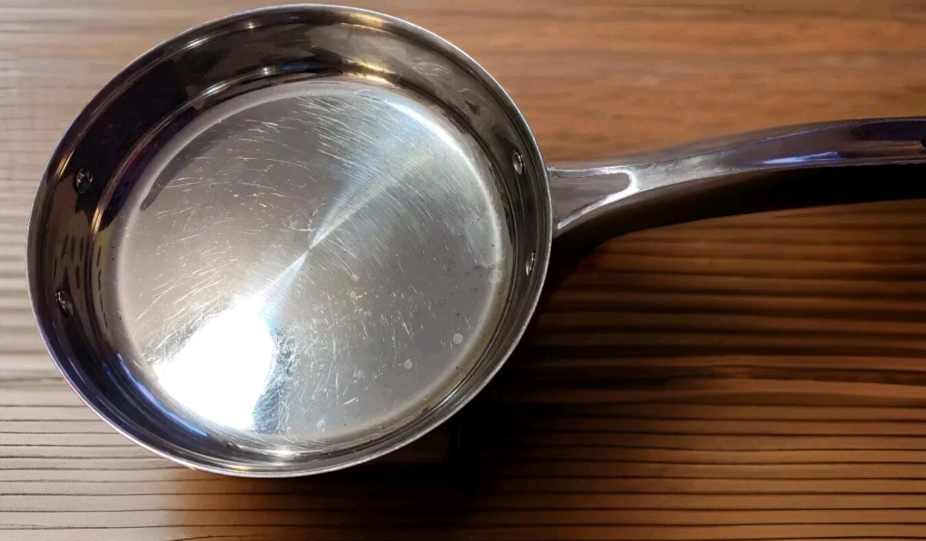 Maxam Cast Stainless 3 Ply 10″ Skillet Saute pan & Lid USA Stainless Handles