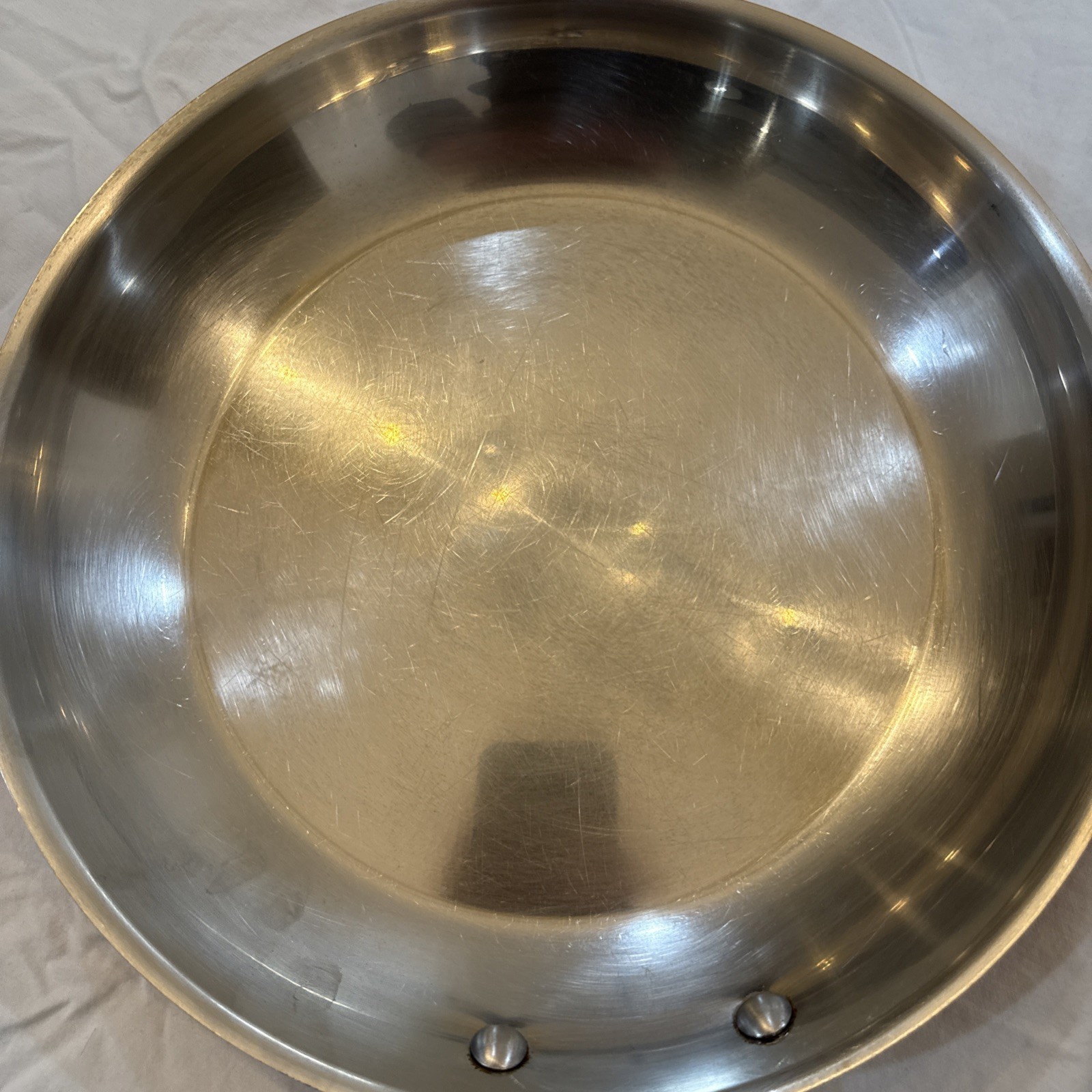 Vtg All-Clad Cop R Chef 12″ Frying pan Cop*r*Chef copper, SS, brass USA Nice!!