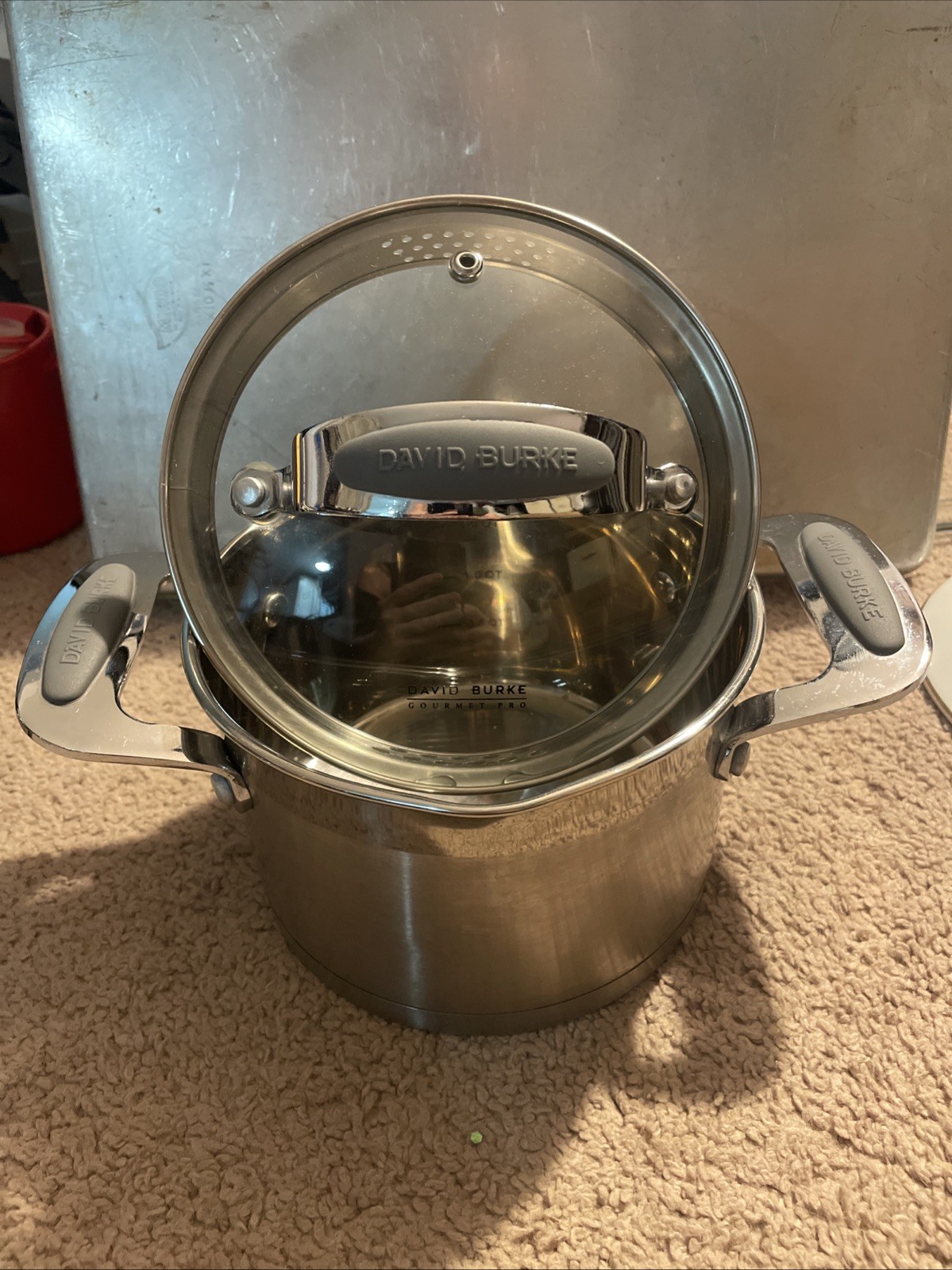 David Burke Gourmet Pro-2 Quart Stainless Steel Saucepan With Strainer Lid