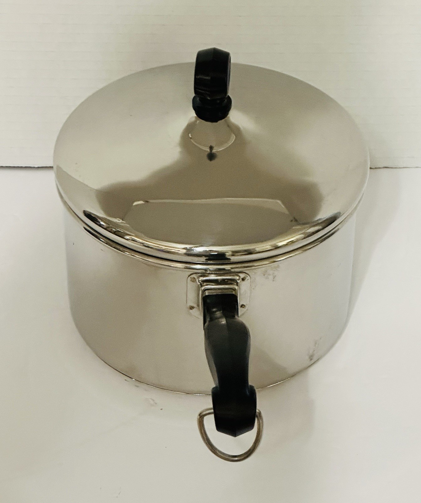 Vintage 2 Qt Stainless Steel Aluminum Clad Farberware Pot Sauce Pan With Lid