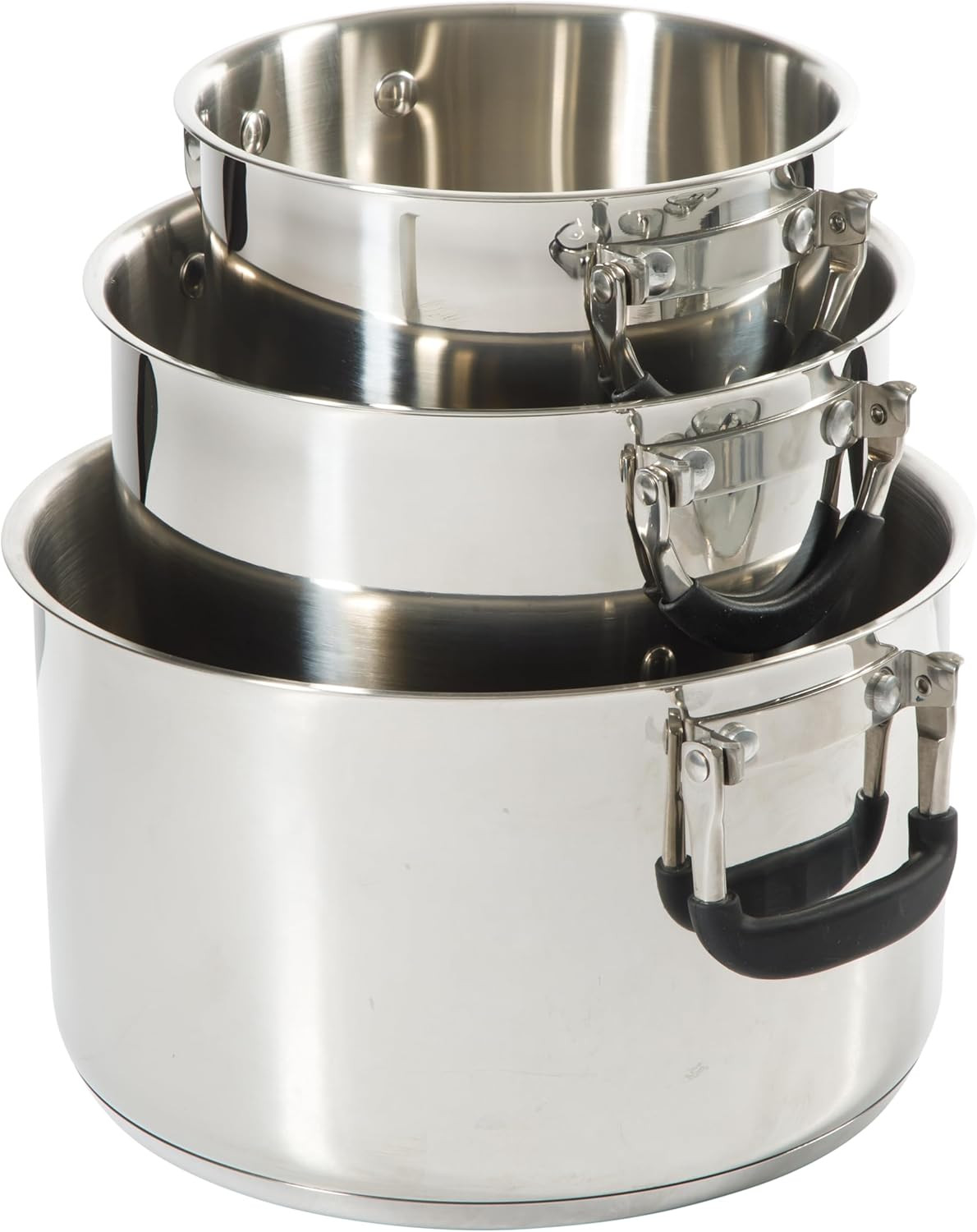 Oster Platinum Silverbolt 6 Piece Stackable Space-Saving Dutch Oven Sauce Pan Co